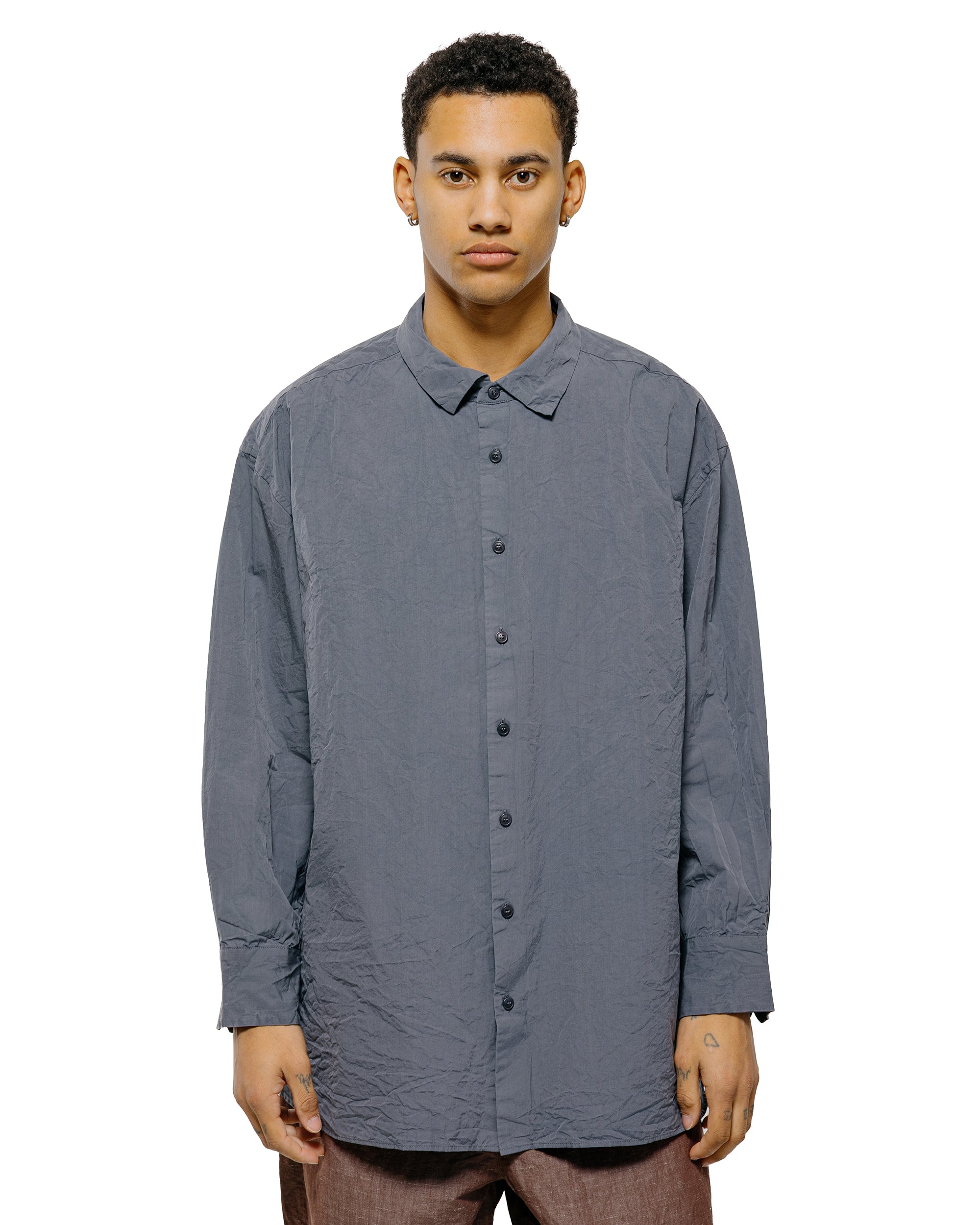 CASEY CASEY ペーパーシャツ　チャコールグレー CASEY CASEY Hamnet Shirt Paper Cot Grey