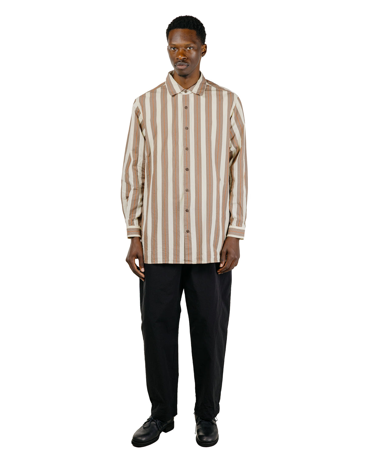 CASEY CASEY Ikla Shirt Paper Cot Stripe Beige Stripe