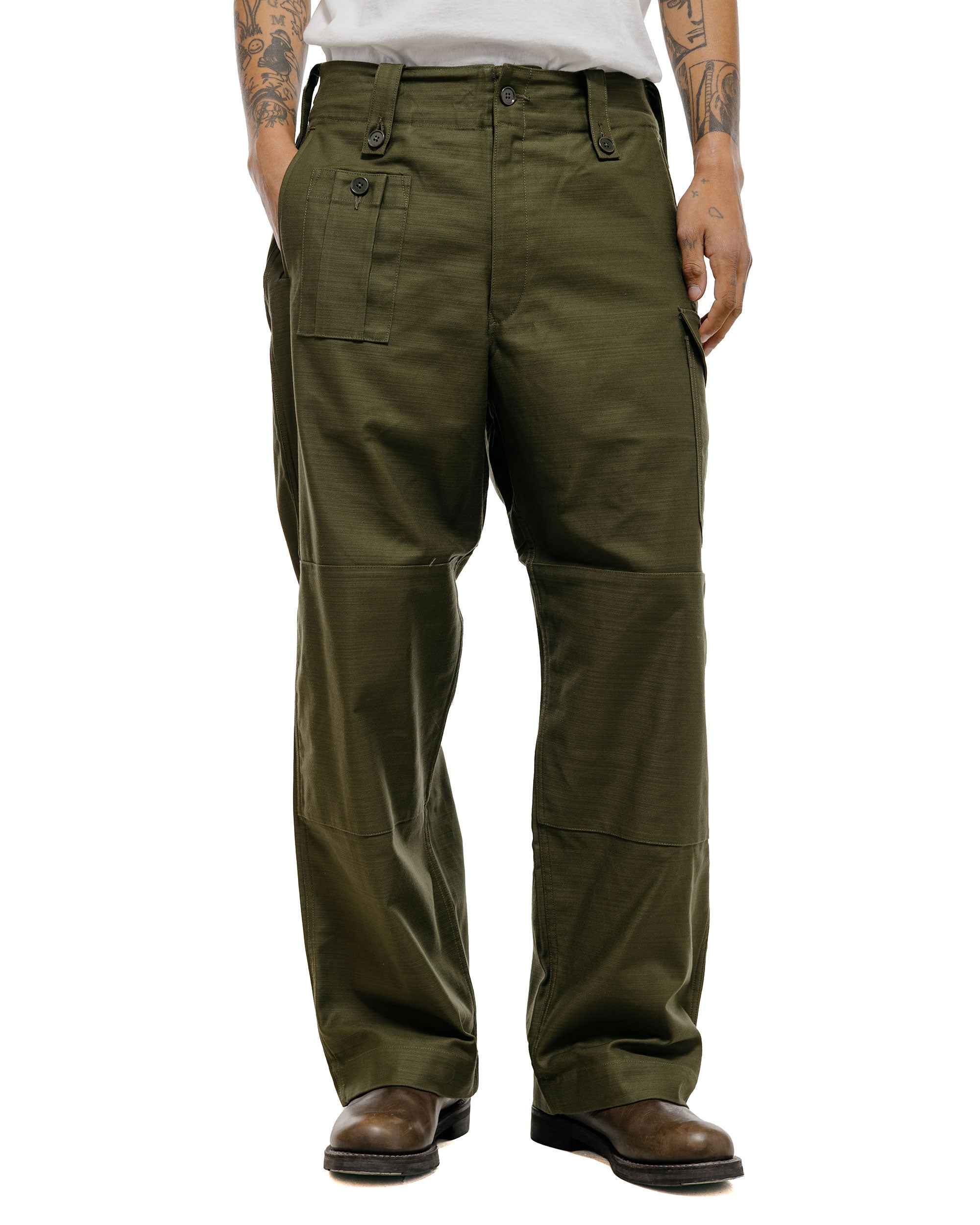CIOTA 2 Tuck Chino Cloth Pants (Stone Wash) Charcoal Grey
