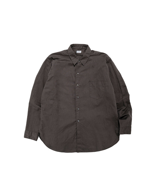 CIOTA Regular Collar Shirt CottonLinen Charcoal Gray