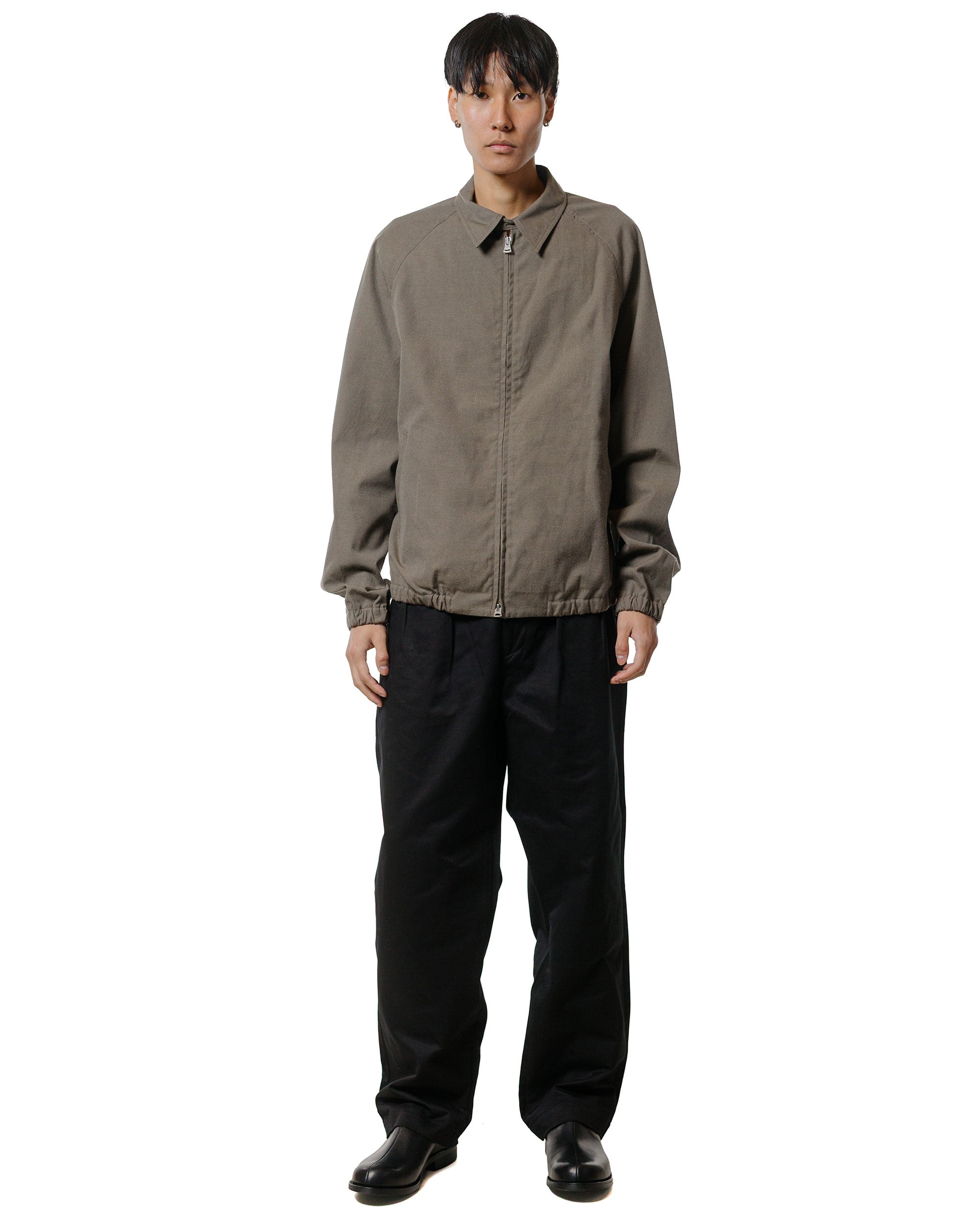 CIOTA 2 Tuck Chino Cloth Pants (Stone Wash) Black