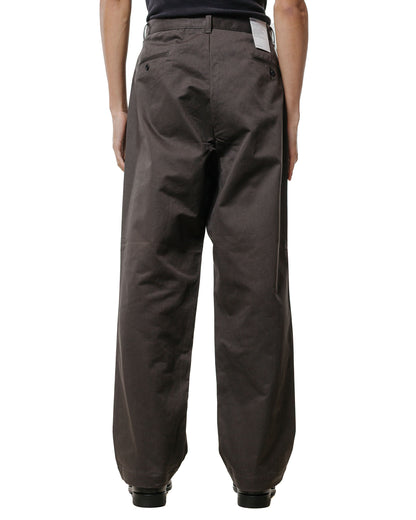 CIOTA 2 Tuck Chino Cloth Pants (Stone Wash) Charcoal Grey