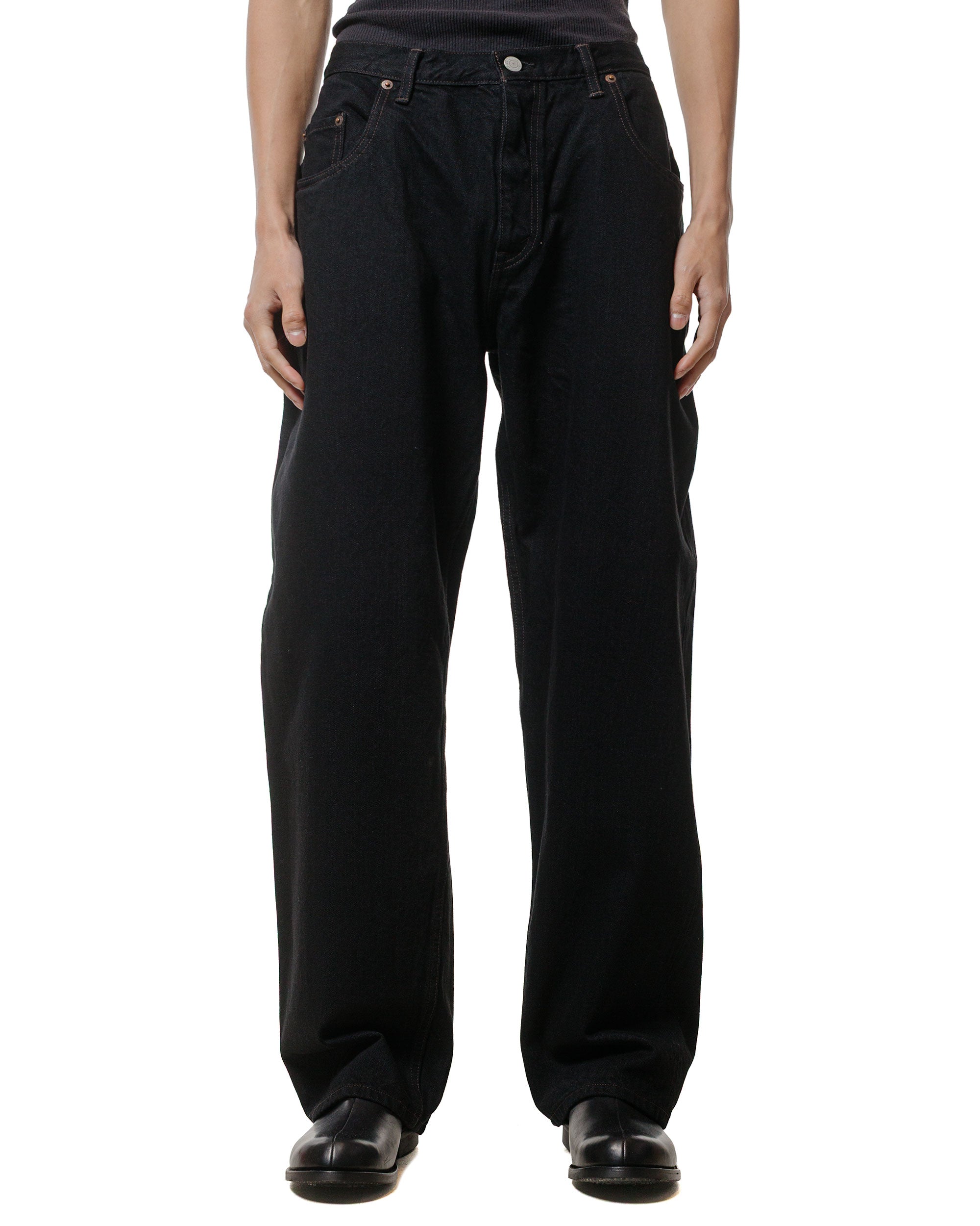 CIOTA 2 Tuck Chino Cloth Pants (Stone Wash) Black