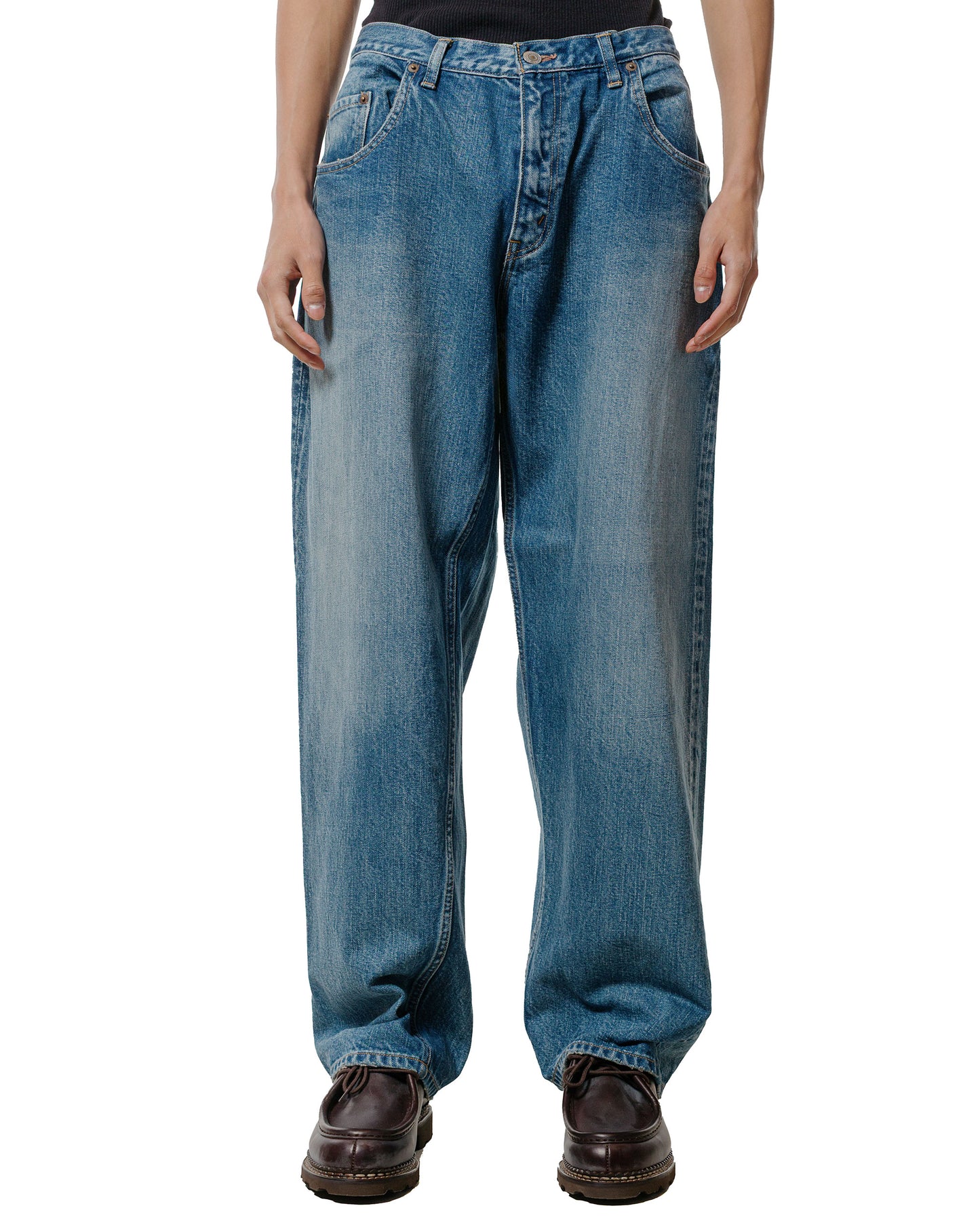 CIOTA Baggy 5 Pockets Pants Medium Dark Blue Damage