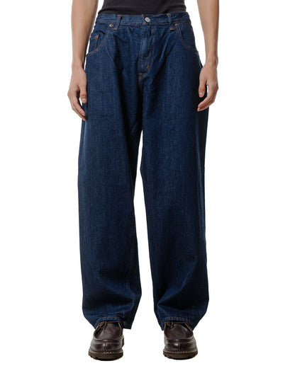 CIOTA Baggy 5 Pockets Pants Navy One Wash