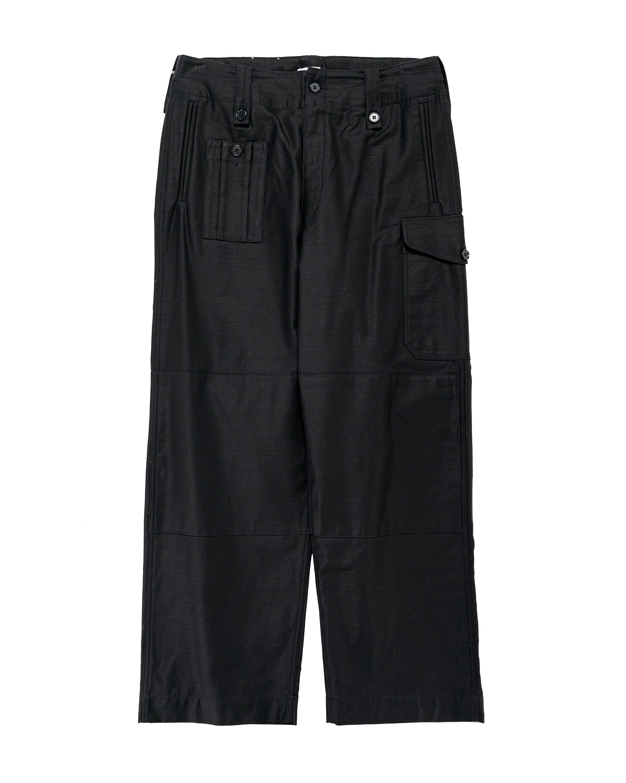 CIOTA 2 Tuck Chino Cloth Pants (Stone Wash) Black