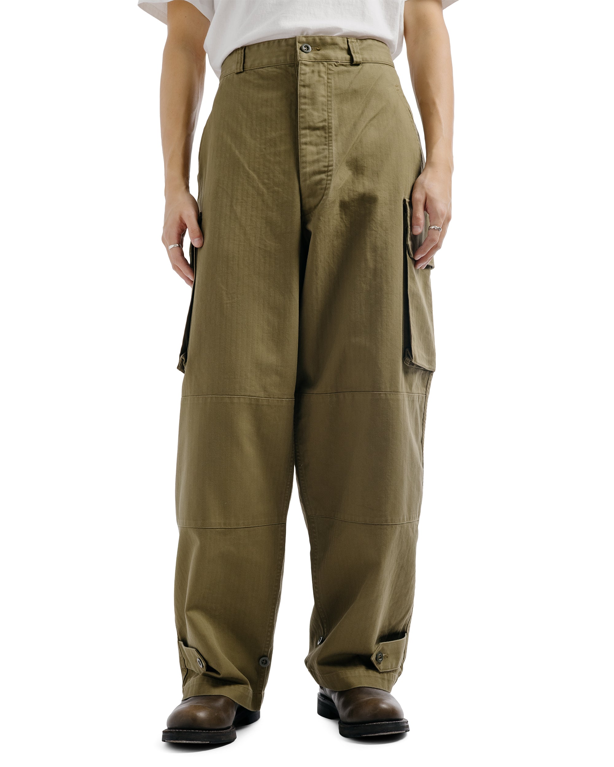 CIOTA 2 Tuck Chino Cloth Pants (Stone Wash) Charcoal Grey
