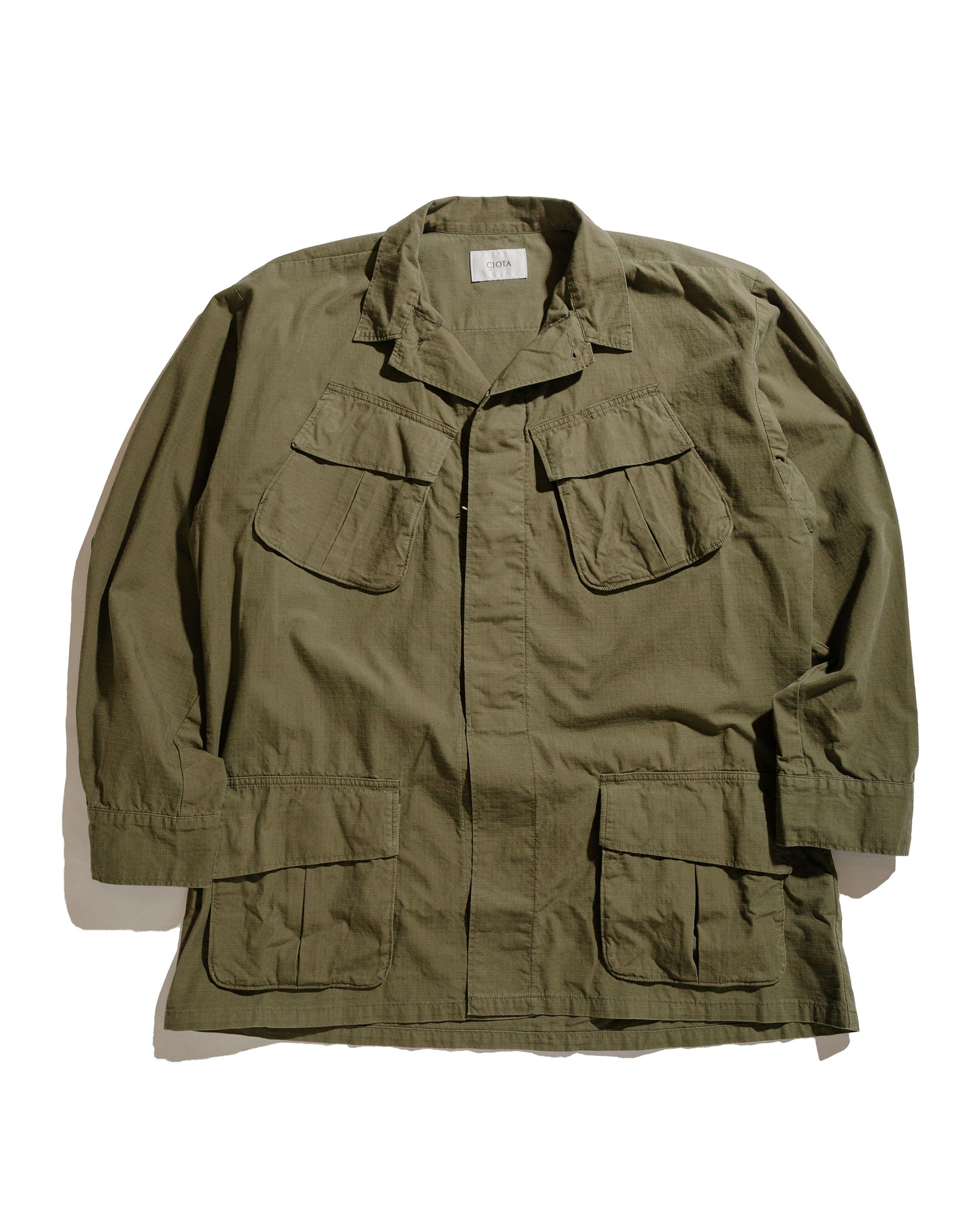 CIOTA Jungle Fatigue Jacket (Rip-stop/Stone Wash) Dark Olive 