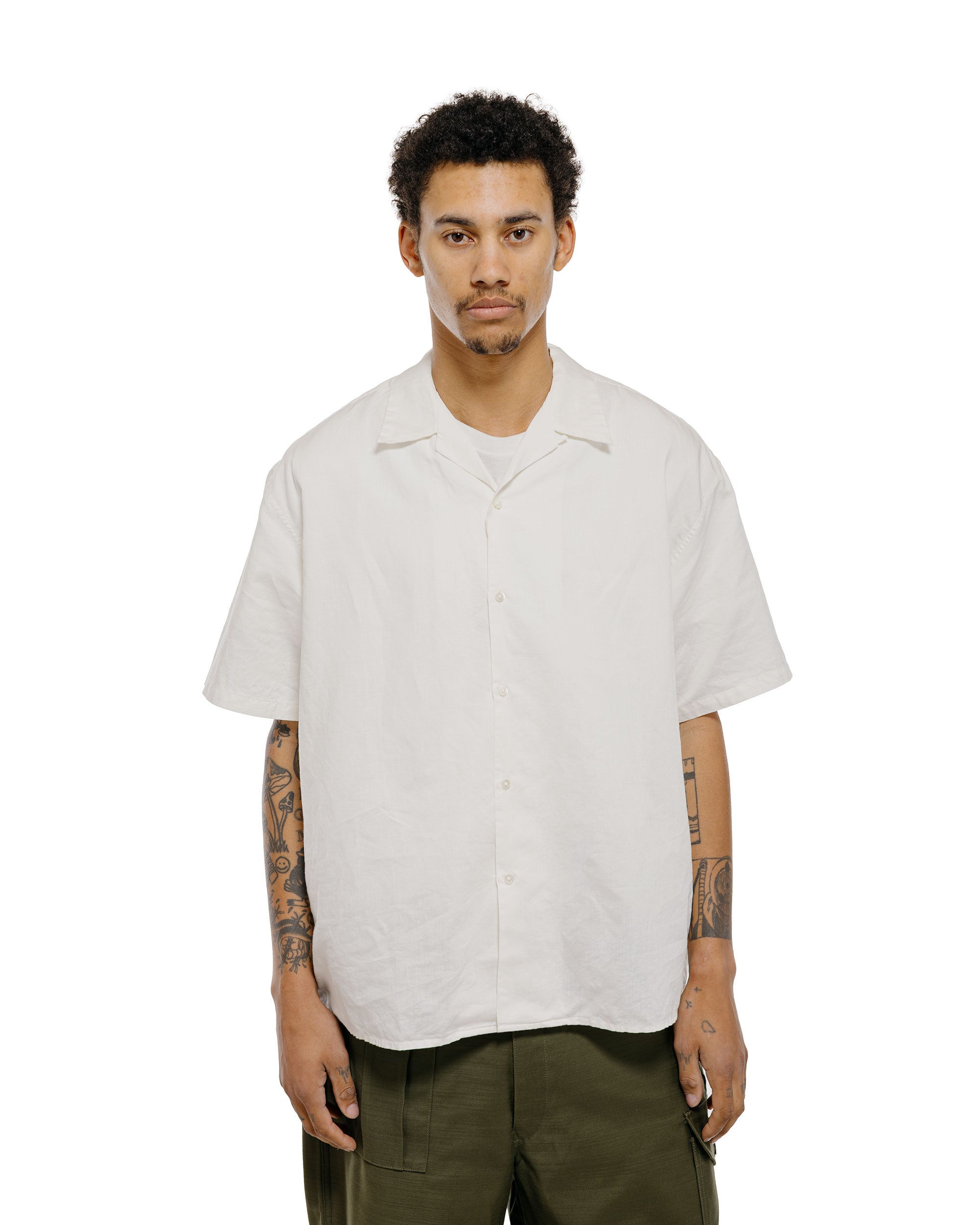 トップス CIOTA Open Collar Short Sleeve Shirt CIOTA Open Collar Short Sleeve Shirt Cotton/Linen Off White