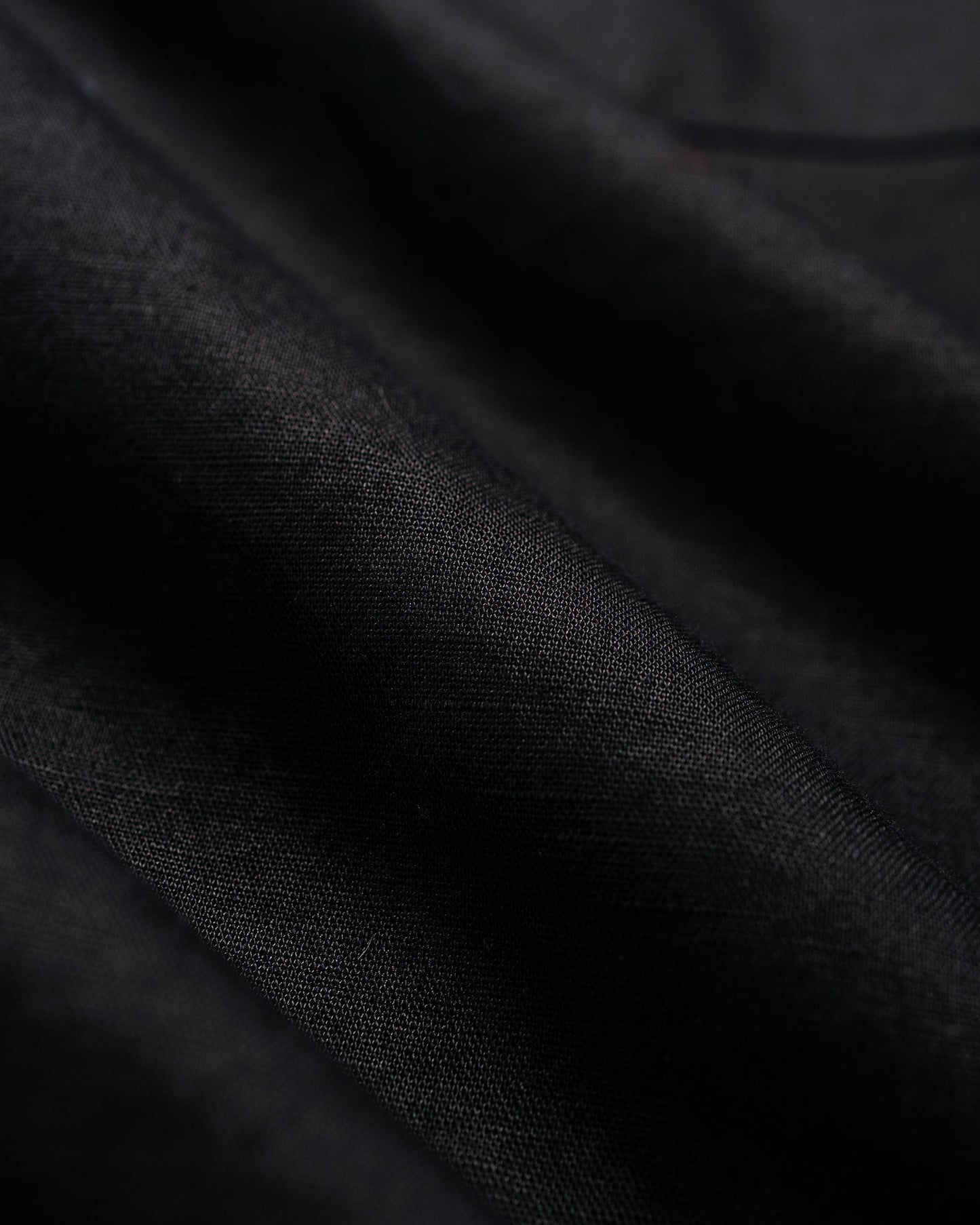 CIOTA Regular Collar Shirt Cotton/Linen Black