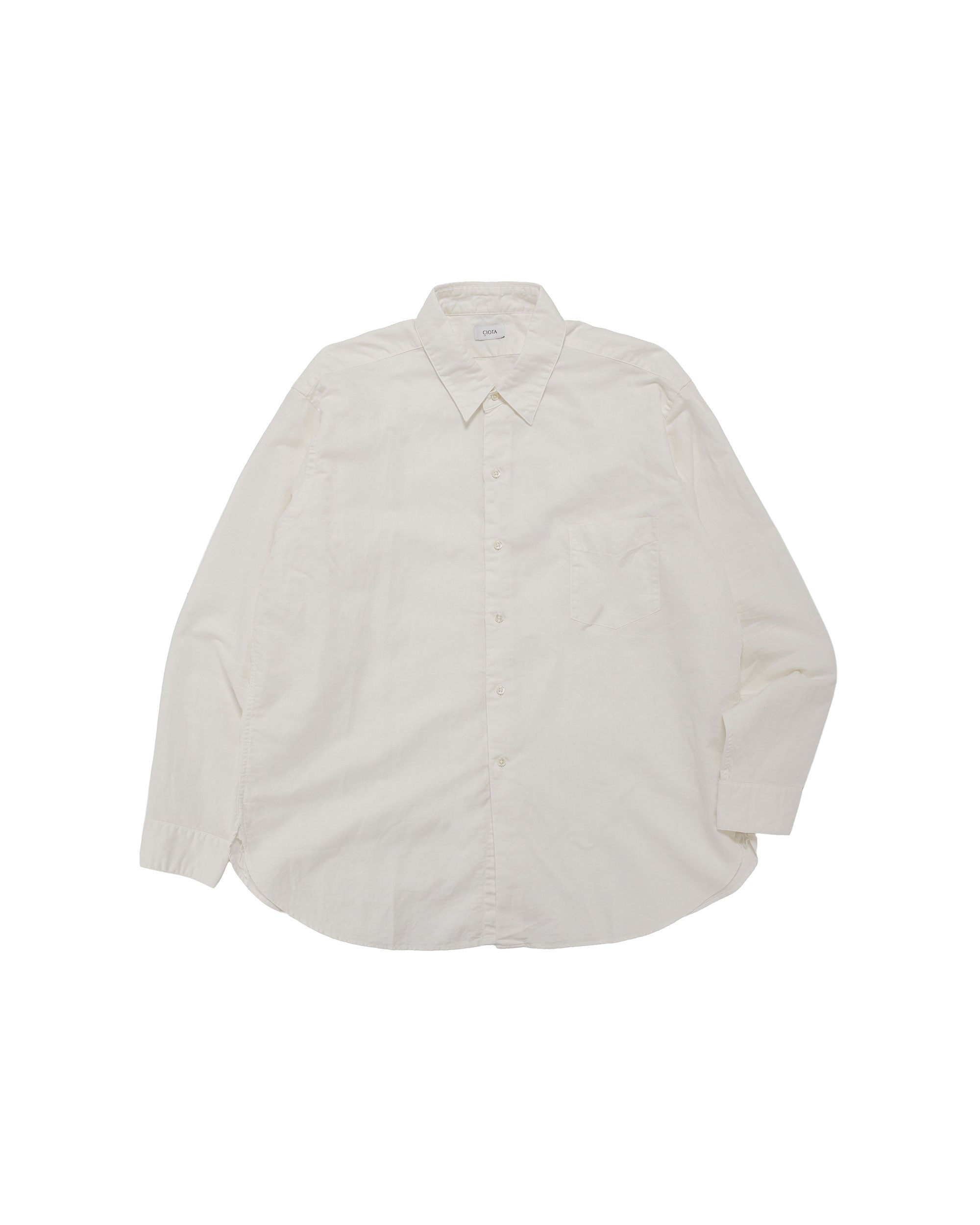 CIOTA Regular Collar Shirt Cotton/Linen Charcoal Gray