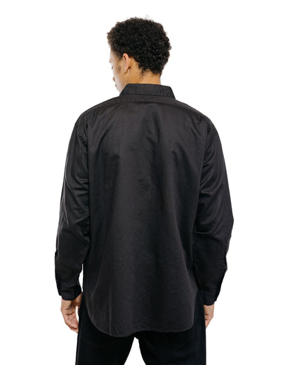 CIOTA Regular Collar Shirt Cotton/Linen Black