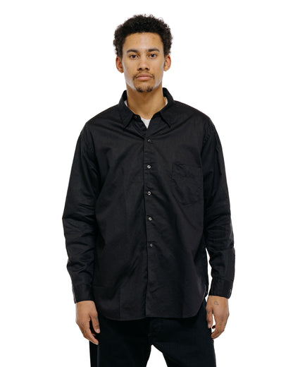 CIOTA Regular Collar Shirt Cotton/Linen Black