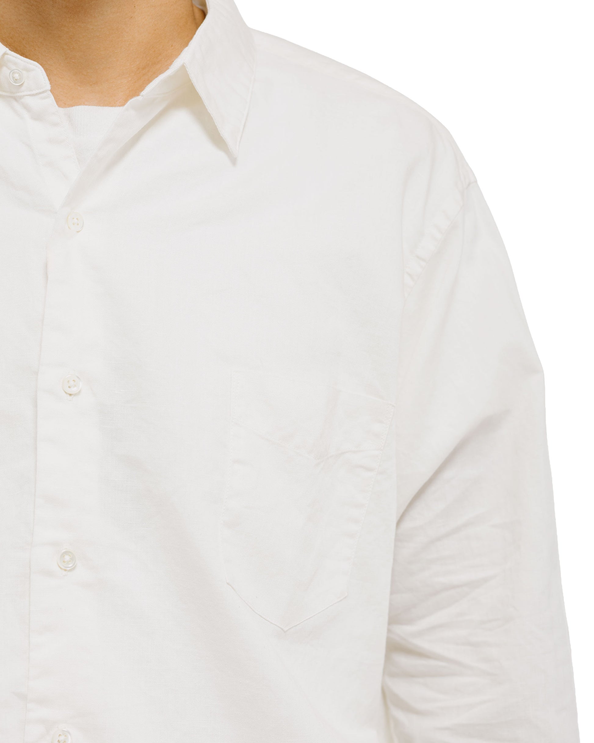 CIOTA Regular Collar Shirt Cotton/Linen Off White