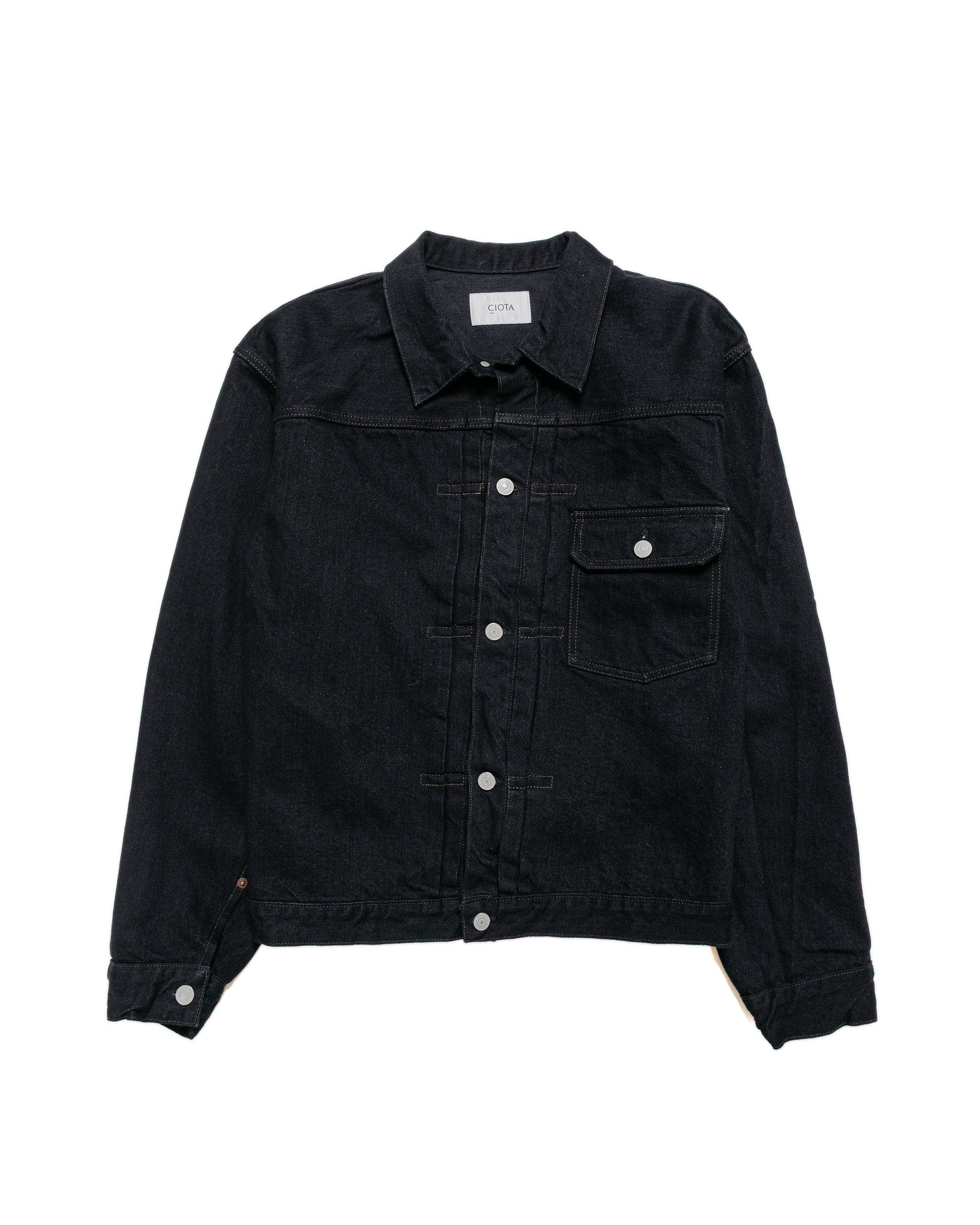 CIOTA Single Pocket Denim Jacket Black One Wash