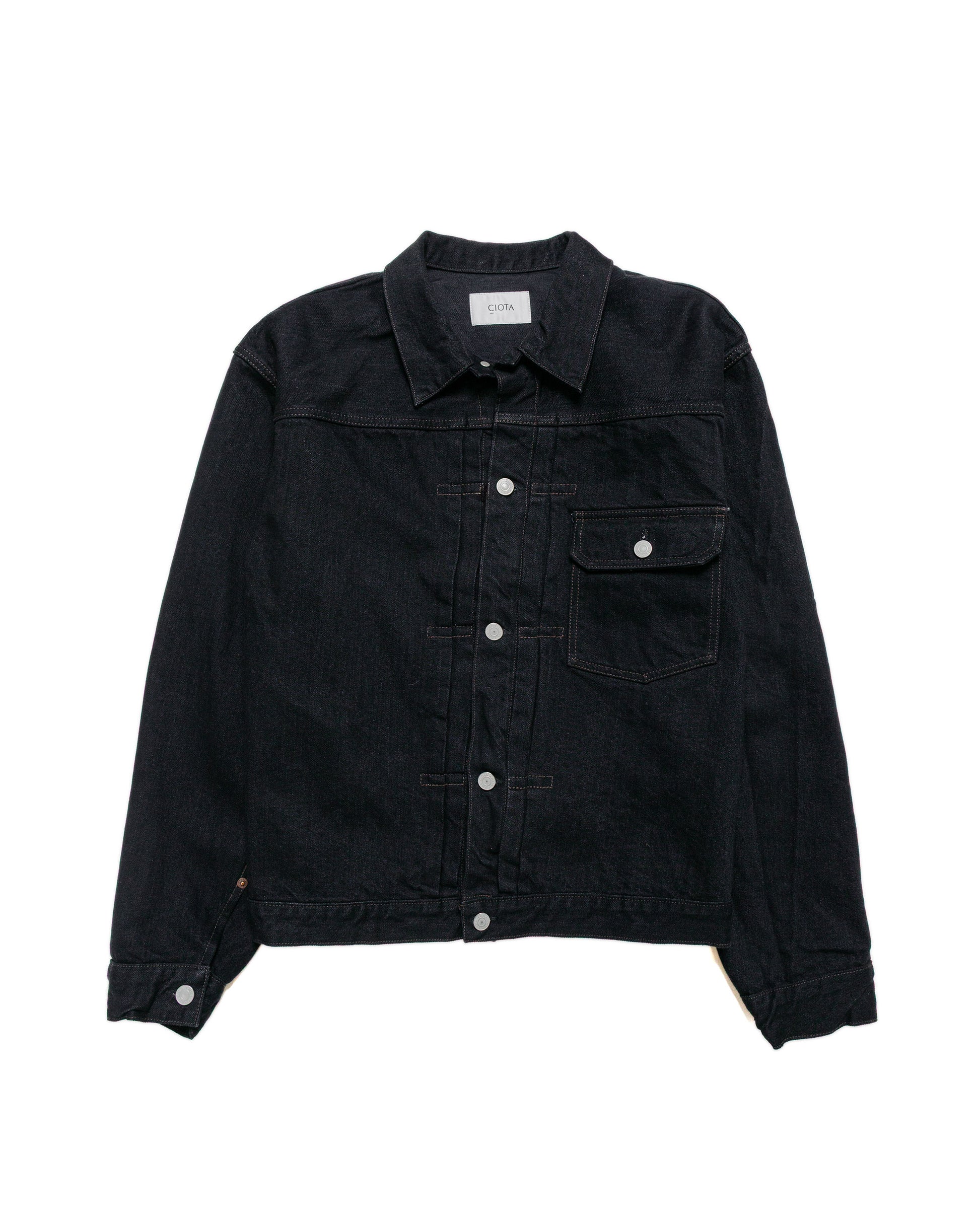 CIOTA Single Pocket Denim Jacket Black One Wash