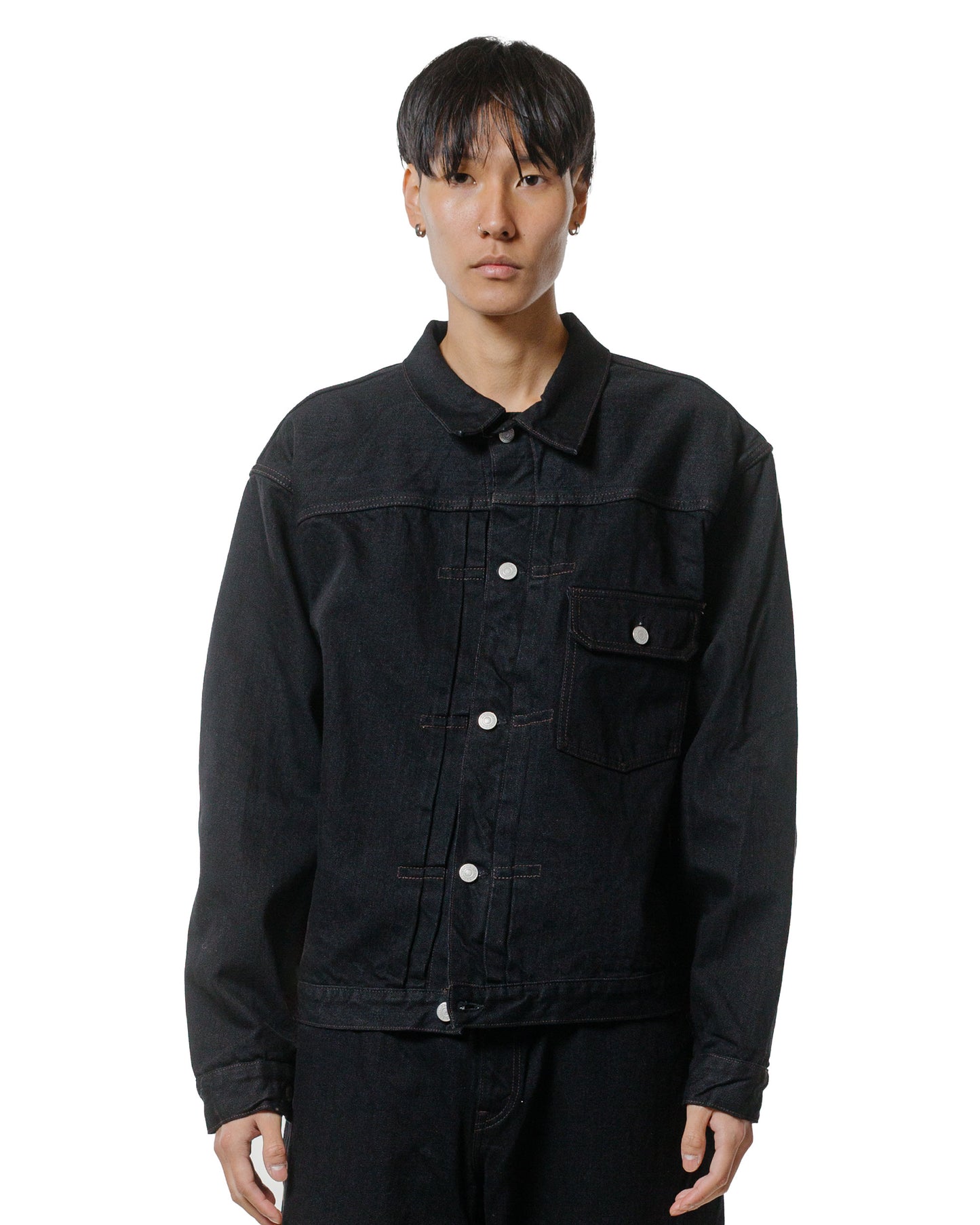 CIOTA Single Pocket Denim Jacket Black One Wash