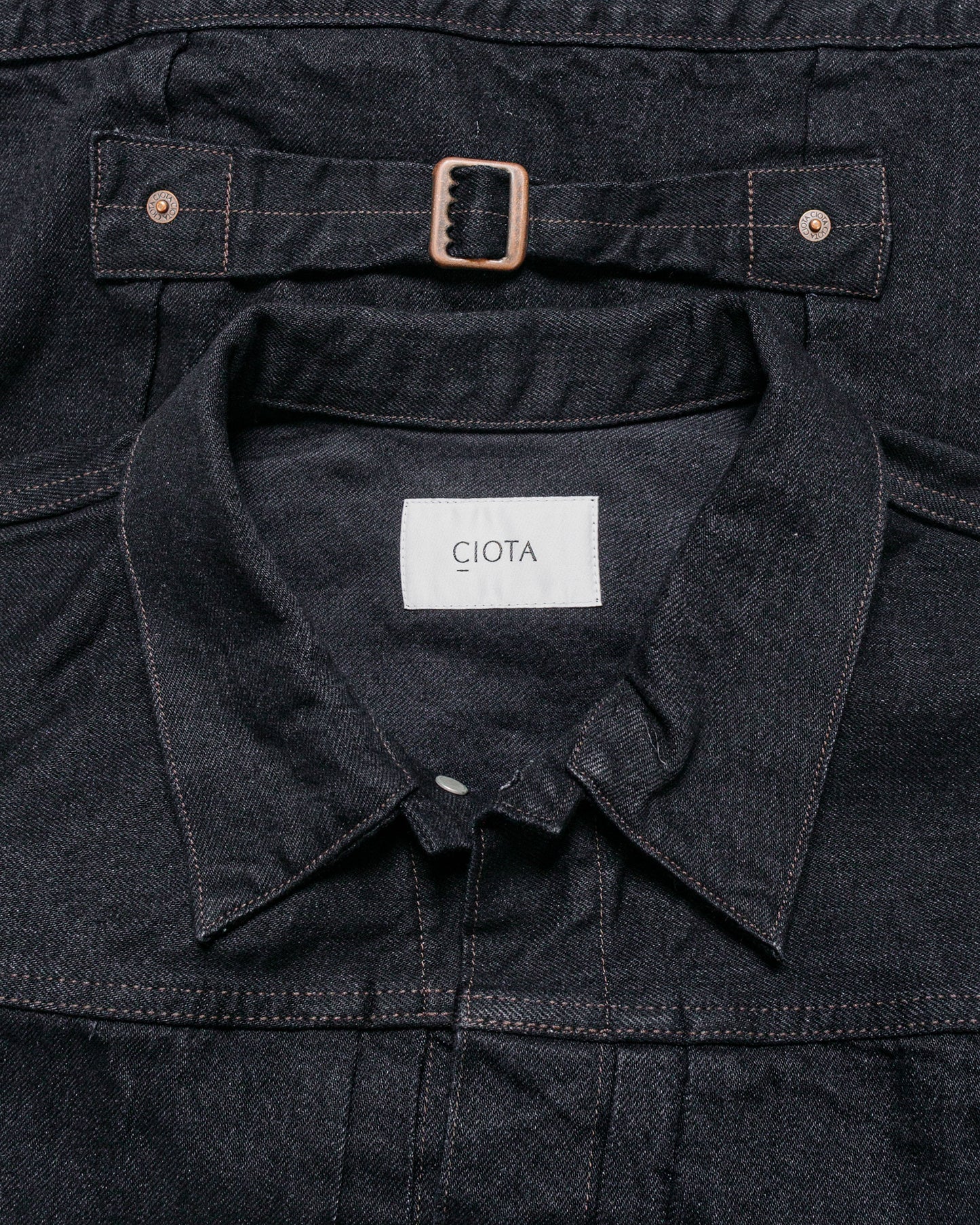 CIOTA Single Pocket Denim Jacket Black One Wash