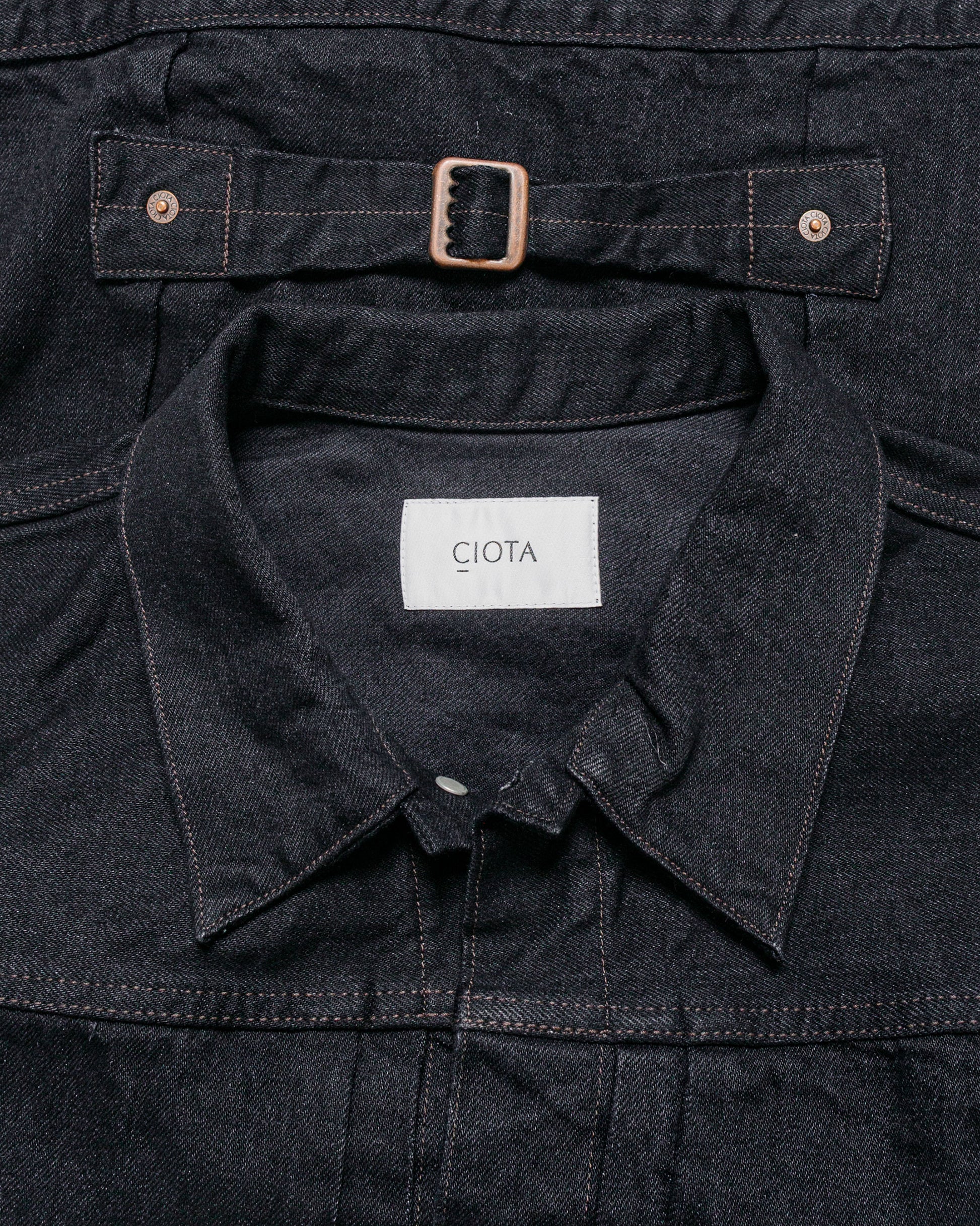 CIOTA Single Pocket Denim Jacket Black One Wash