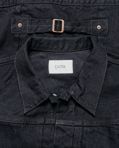 CIOTA Single Pocket Denim Jacket Black One Wash