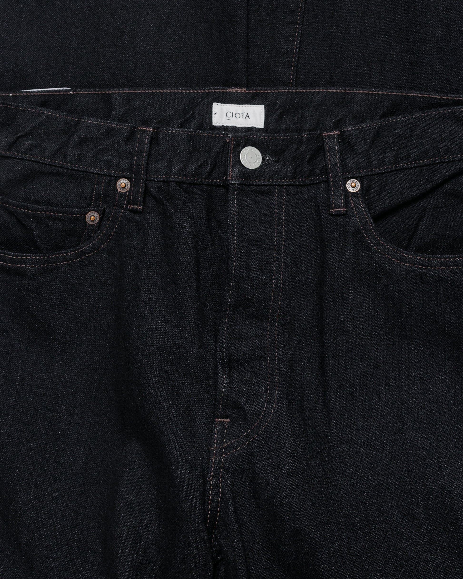 CIOTA Straight 5 Pocket Pants Black One Wash