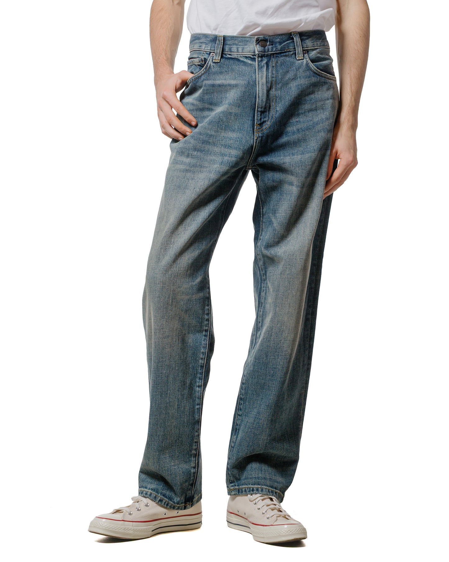 Carhartt W.I.P. Aaron Pant Blue Worn Used Wash