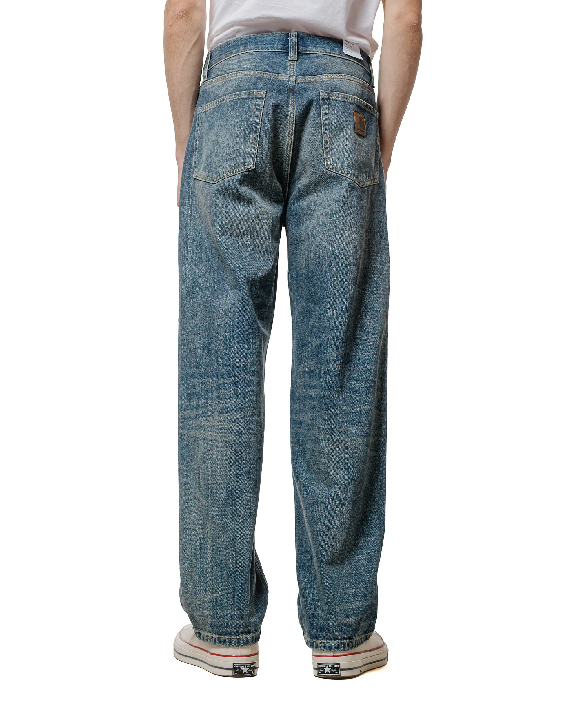 Carhartt W.I.P. Aaron Pant Blue Worn Used Wash