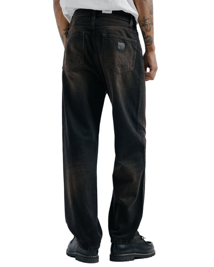 Carhartt W.I.P. Aaron Pant Camano Denim Black Tobacco Used Wash
