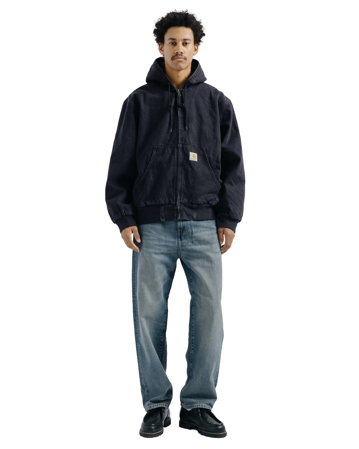 Carhartt W.I.P. Aaron Pant Camano Denim Blue Worn Used Wash