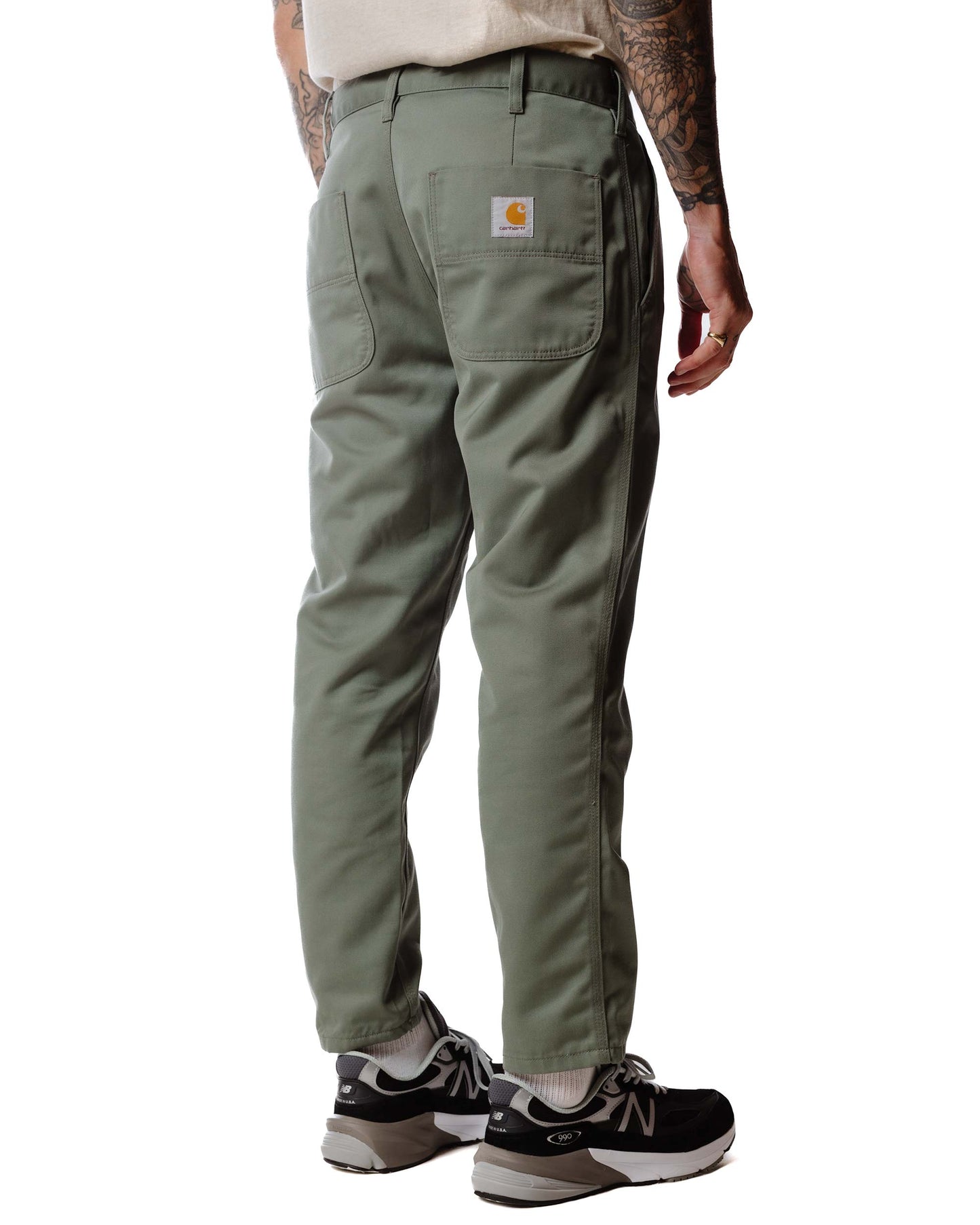 Carhartt W.I.P. Abbott Pant Smoke Green Model Back