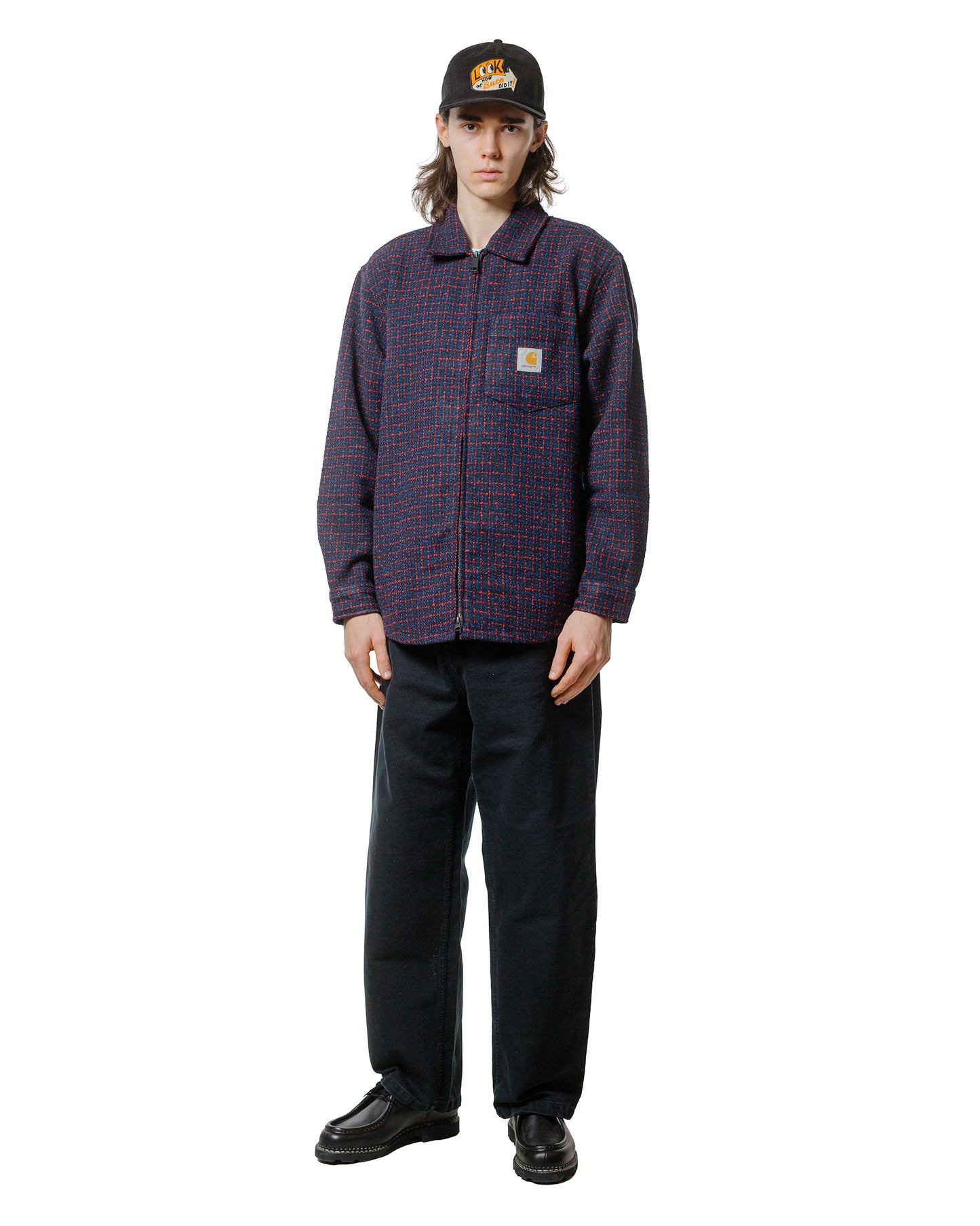 Carhartt W.I.P. Bellamy Check Shirt Jacket Deep Night