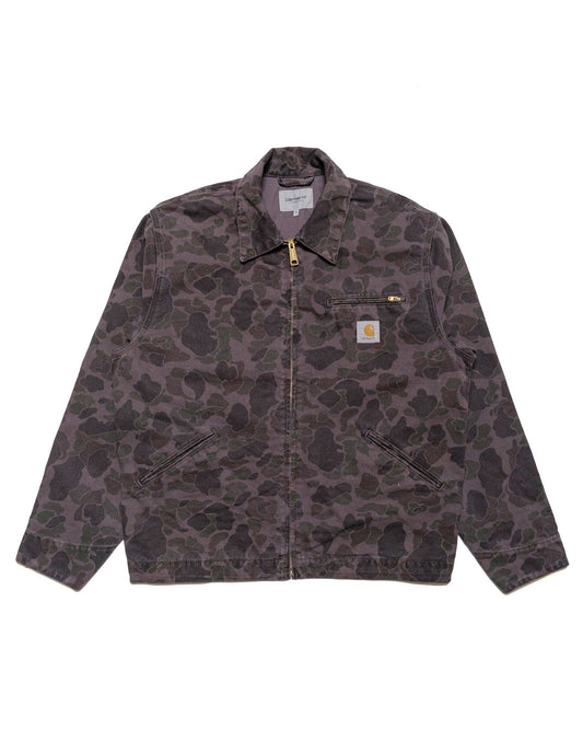 Carhartt W.I.P. Detroit Jacket Duck Camo GreenGraphite Garment Dyed