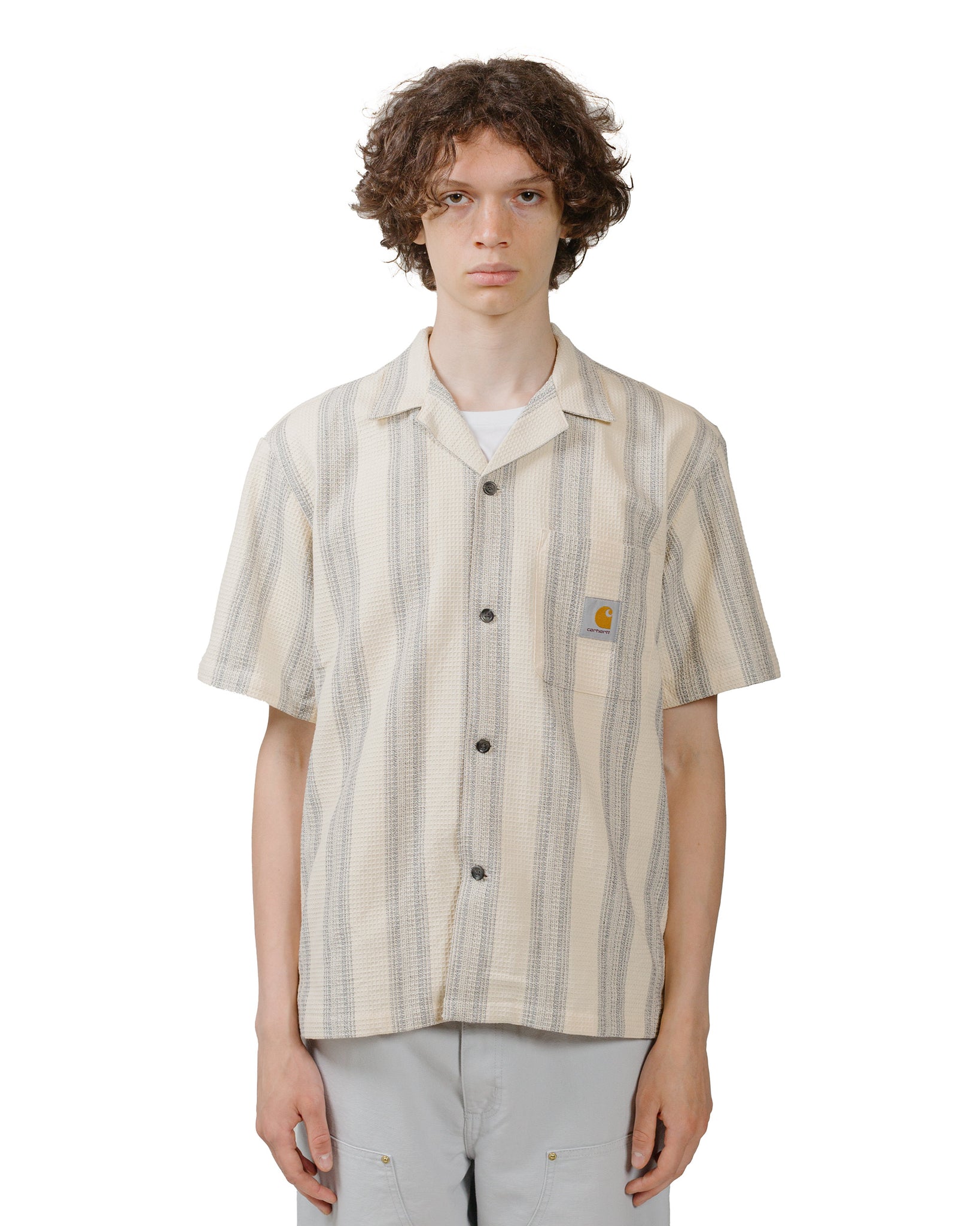 Carhartt W.I.P. Dodson Stripe Shirt Natural model front