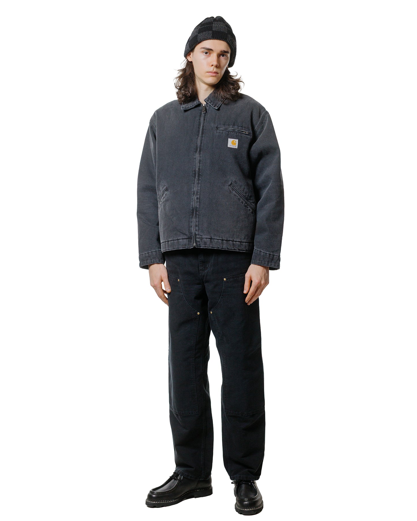 Carhartt W.I.P. Double Knee Pant Black Grind Wash