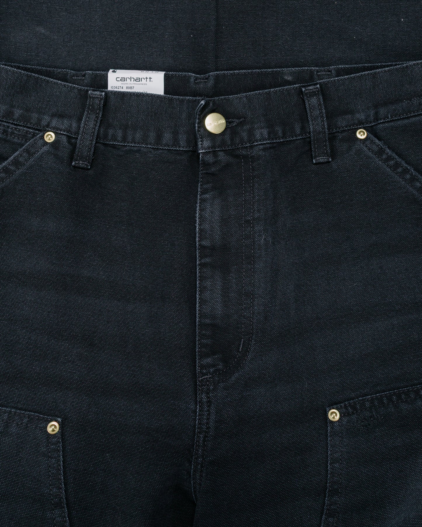 Carhartt W.I.P. Double Knee Pant Black Grind Wash