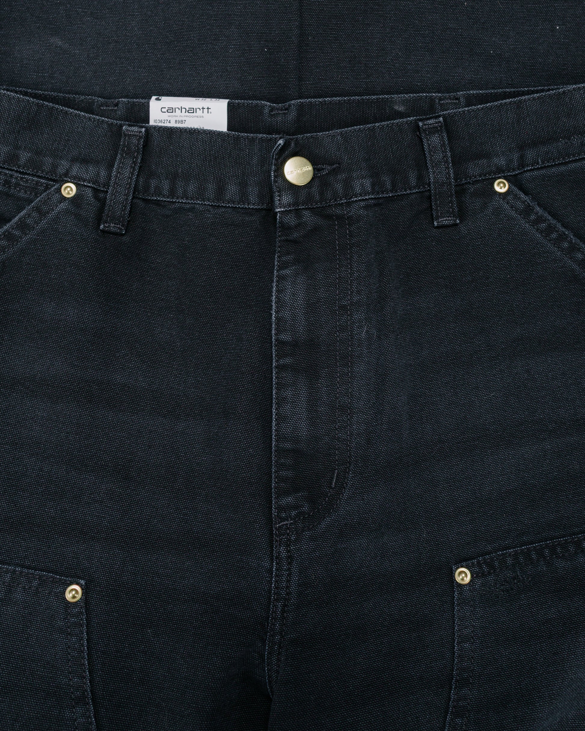 Carhartt W.I.P. Double Knee Pant Black Grind Wash