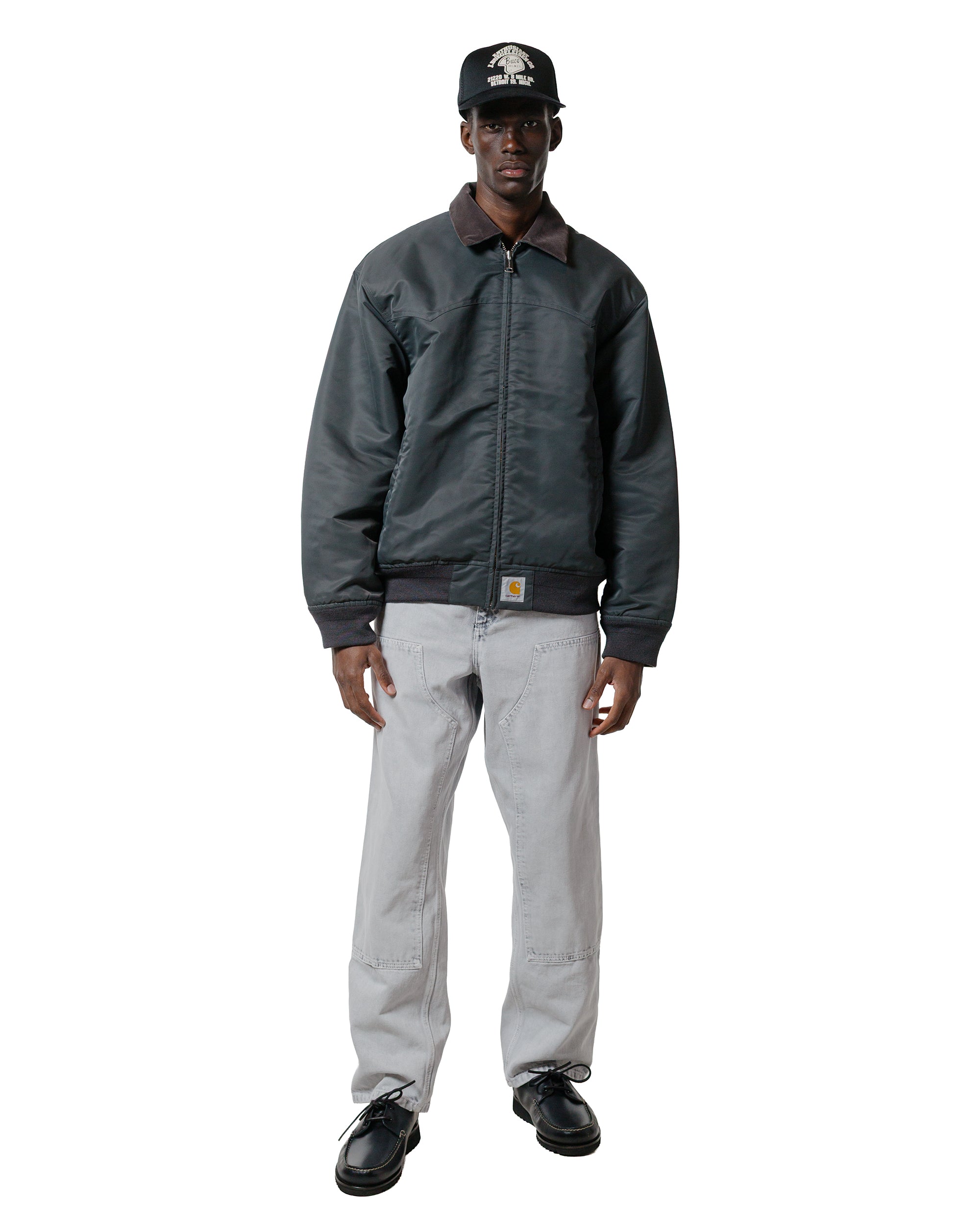 Carhartt W.I.P. ダブルニーパンツ キャンバス ブラック チョーク