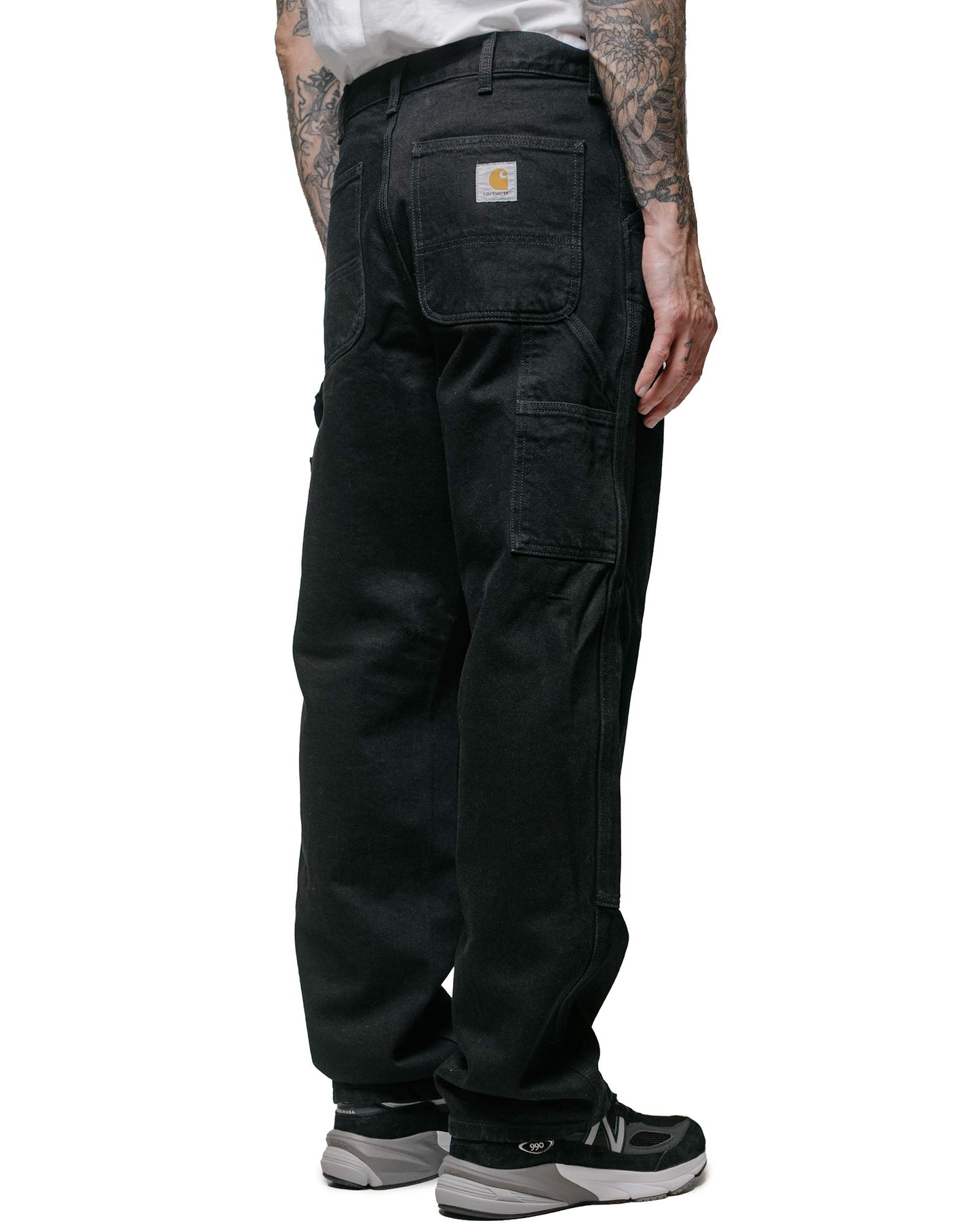 Carhartt W.I.P. Double Knee Pant Denim Black Rinsed model back