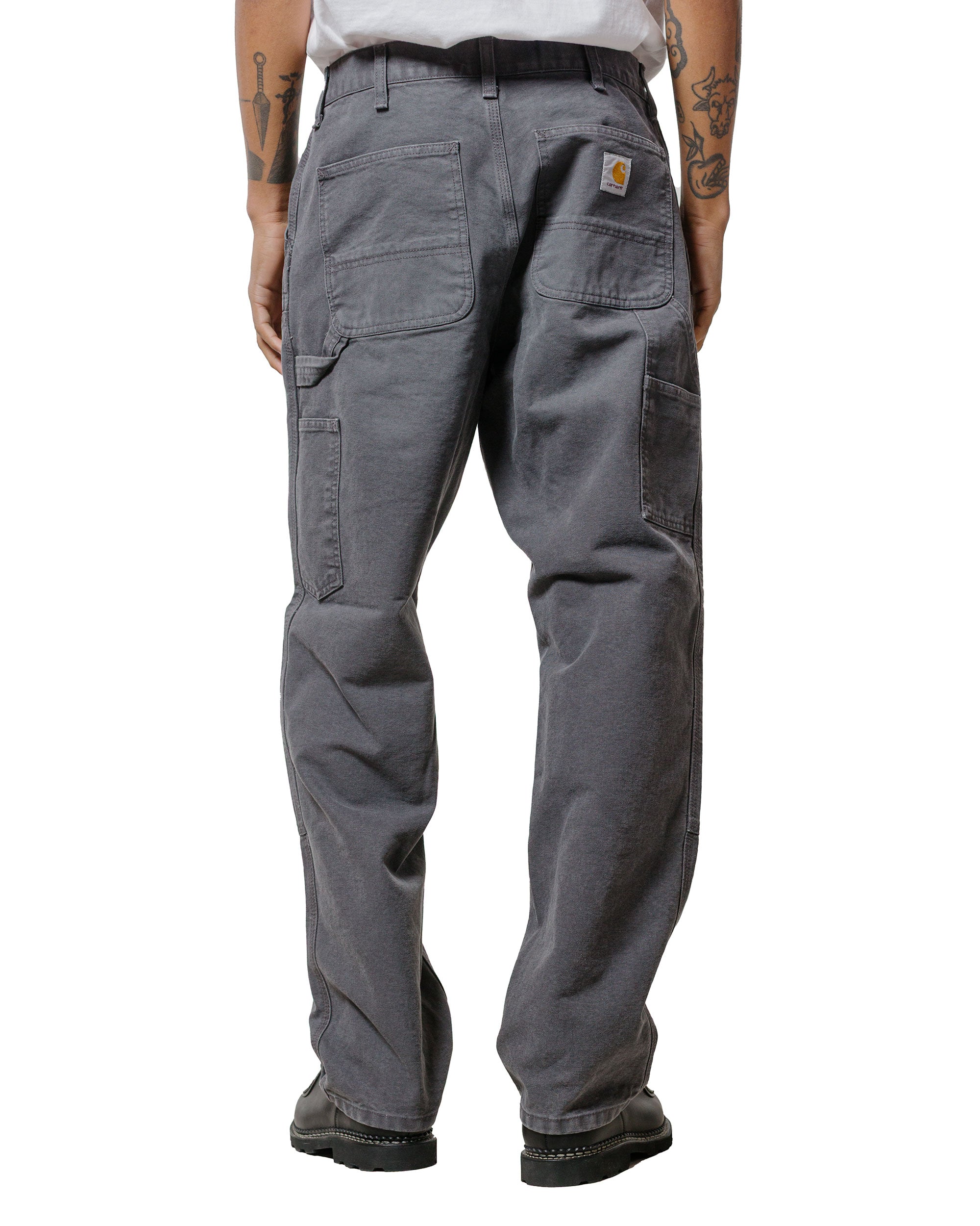 Carhartt W.I.P. Double Knee Pant Graphite Stone Canvas