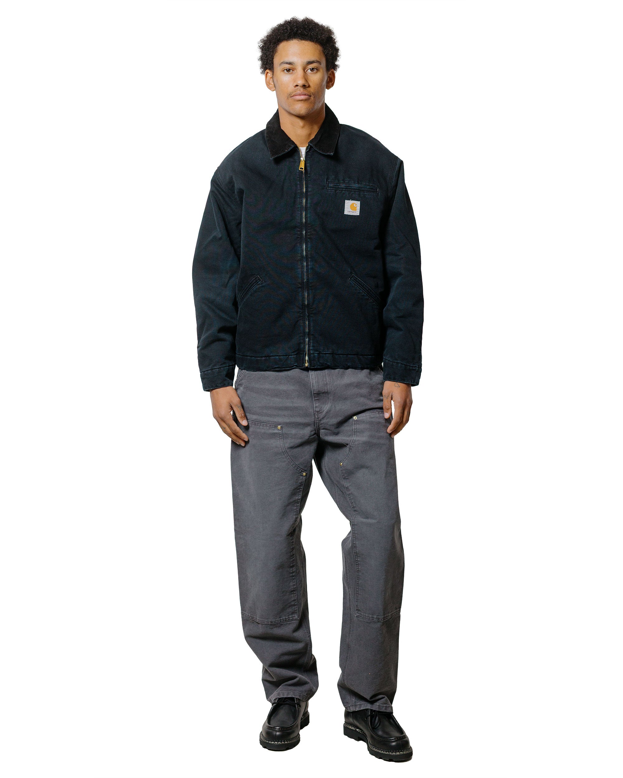 Carhartt W.I.P. ダブルニーパンツ グラファイト ストーンキャンバス