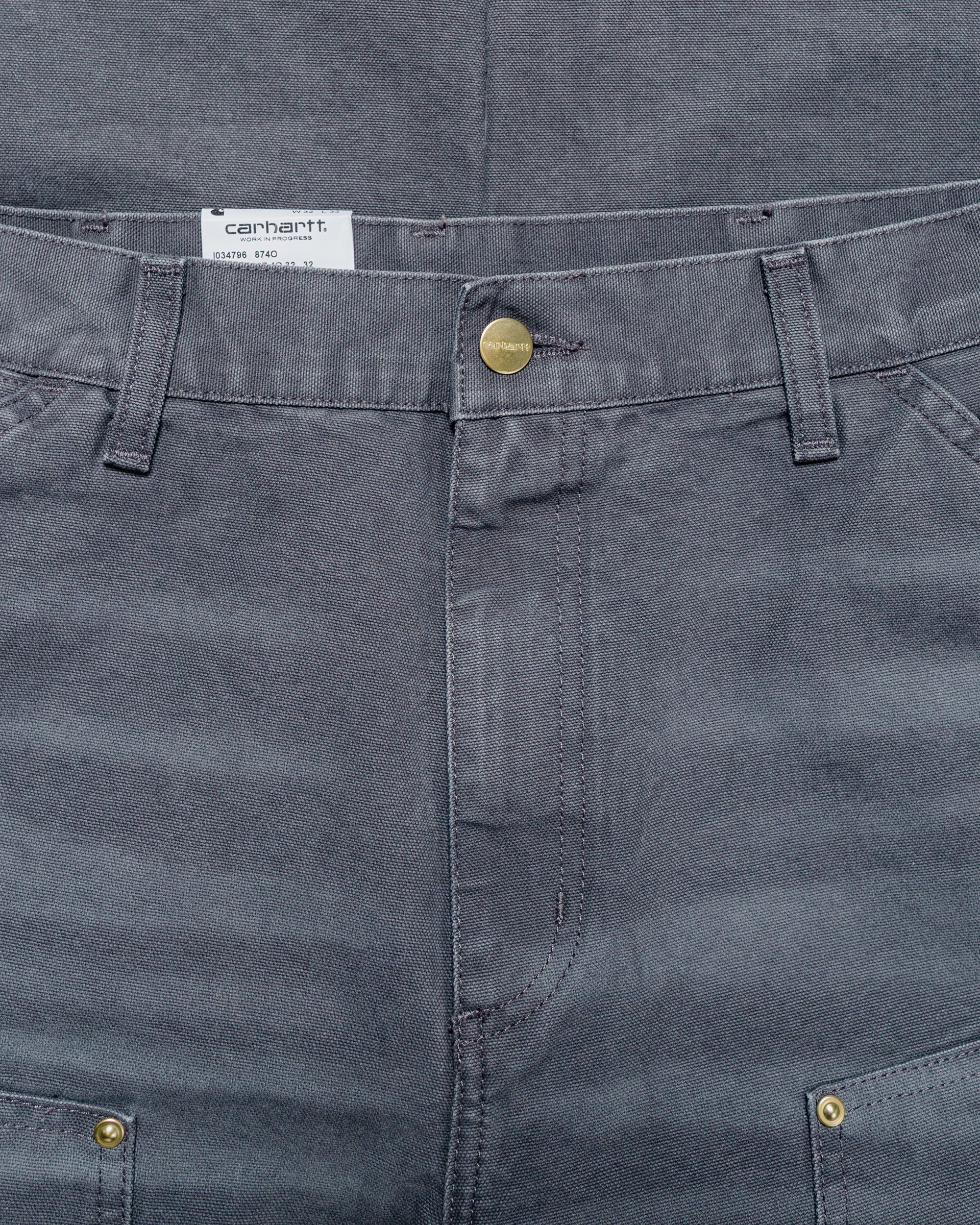Carhartt W.I.P. ダブルニーパンツ グラファイト ストーンキャンバス