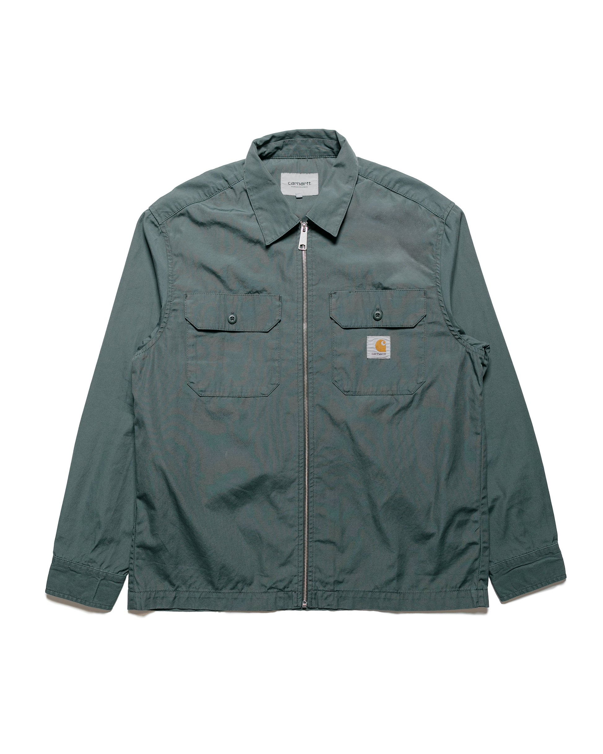 Carhartt W.I.P. LS Craft Zip Poplin Shirt Jura Rinsed