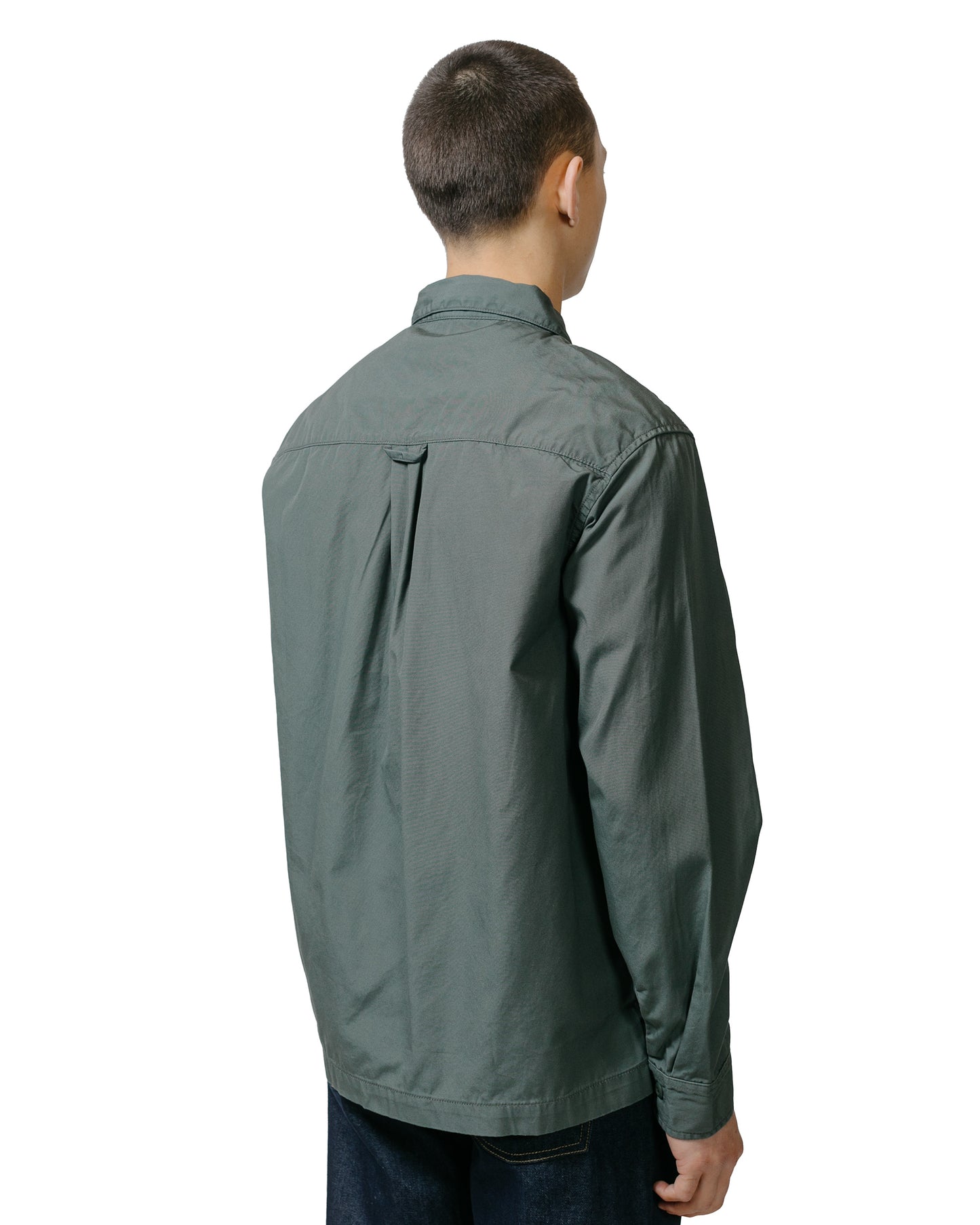 Carhartt W.I.P. LS Craft Zip Poplin Shirt Jura Rinsed model back