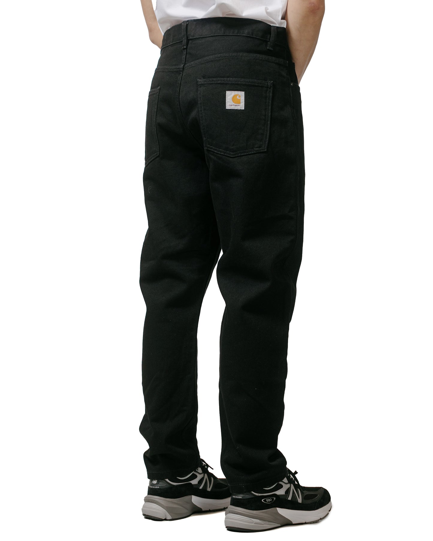 Carhartt W.I.P. Newel Pant Denim Black One Wash model back