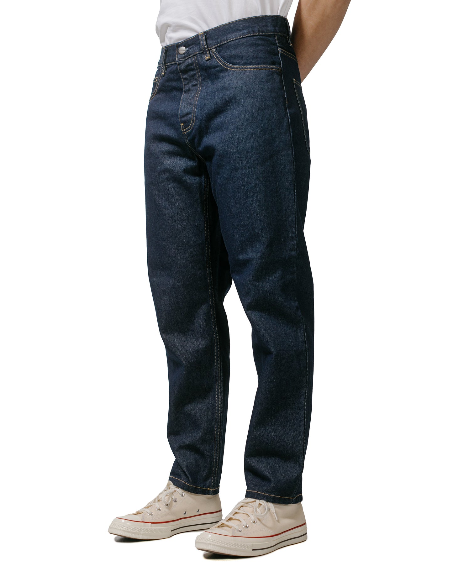 Carhartt W.I.P. Newel Pant Denim Blue One Wash model front