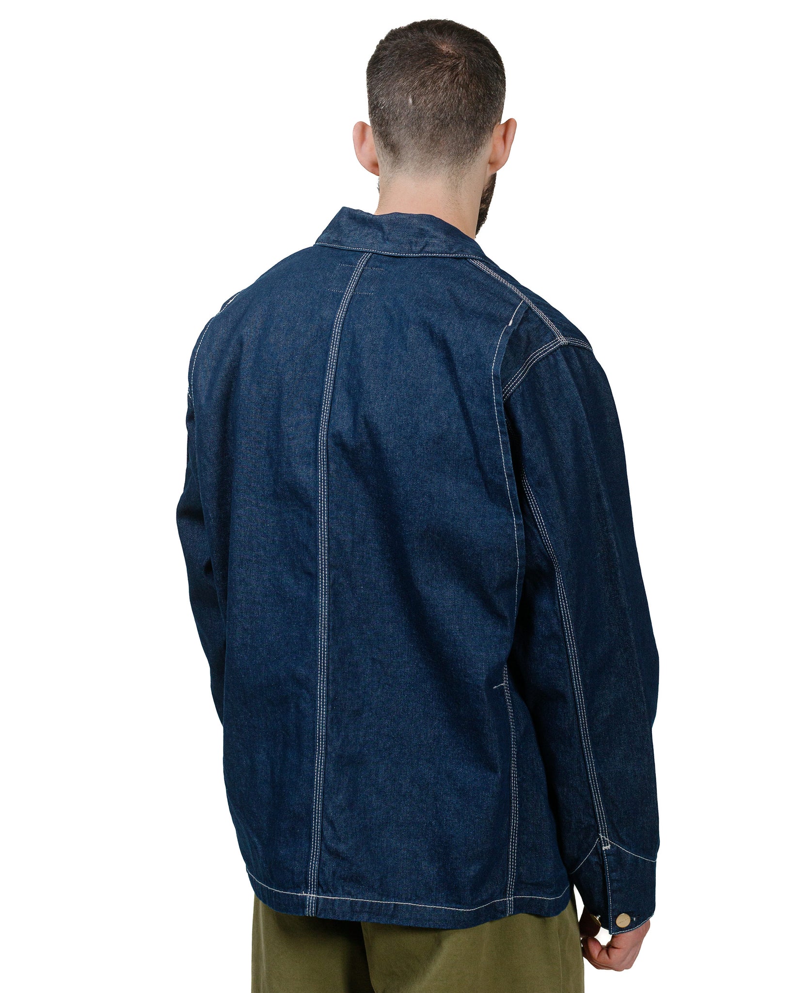 Carhartt W.I.P. OG Chore Coat Denim Blue One Wash model back