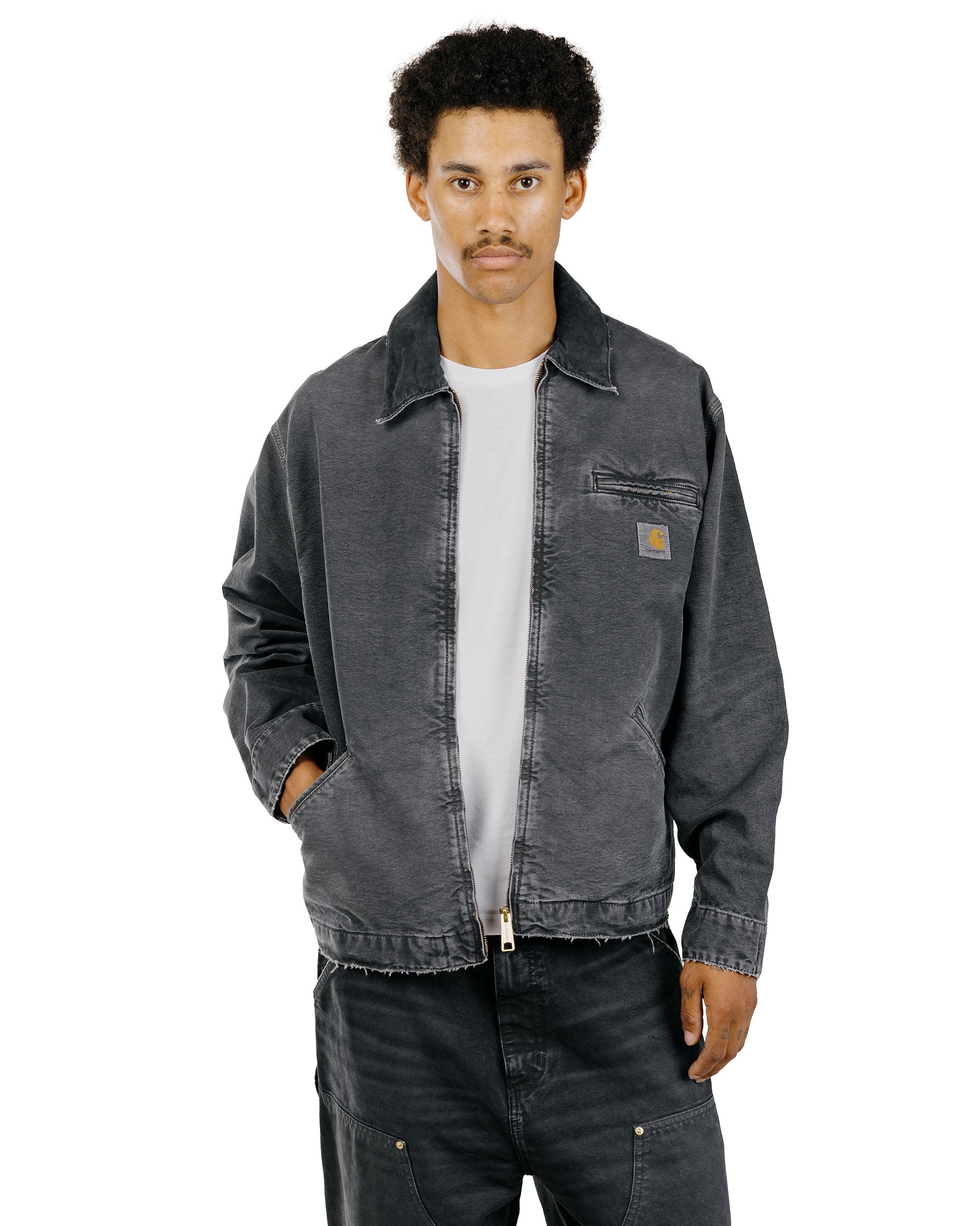 Carhartt W.I.P. OG Detroit Jacket Black/Black Destroy Wash