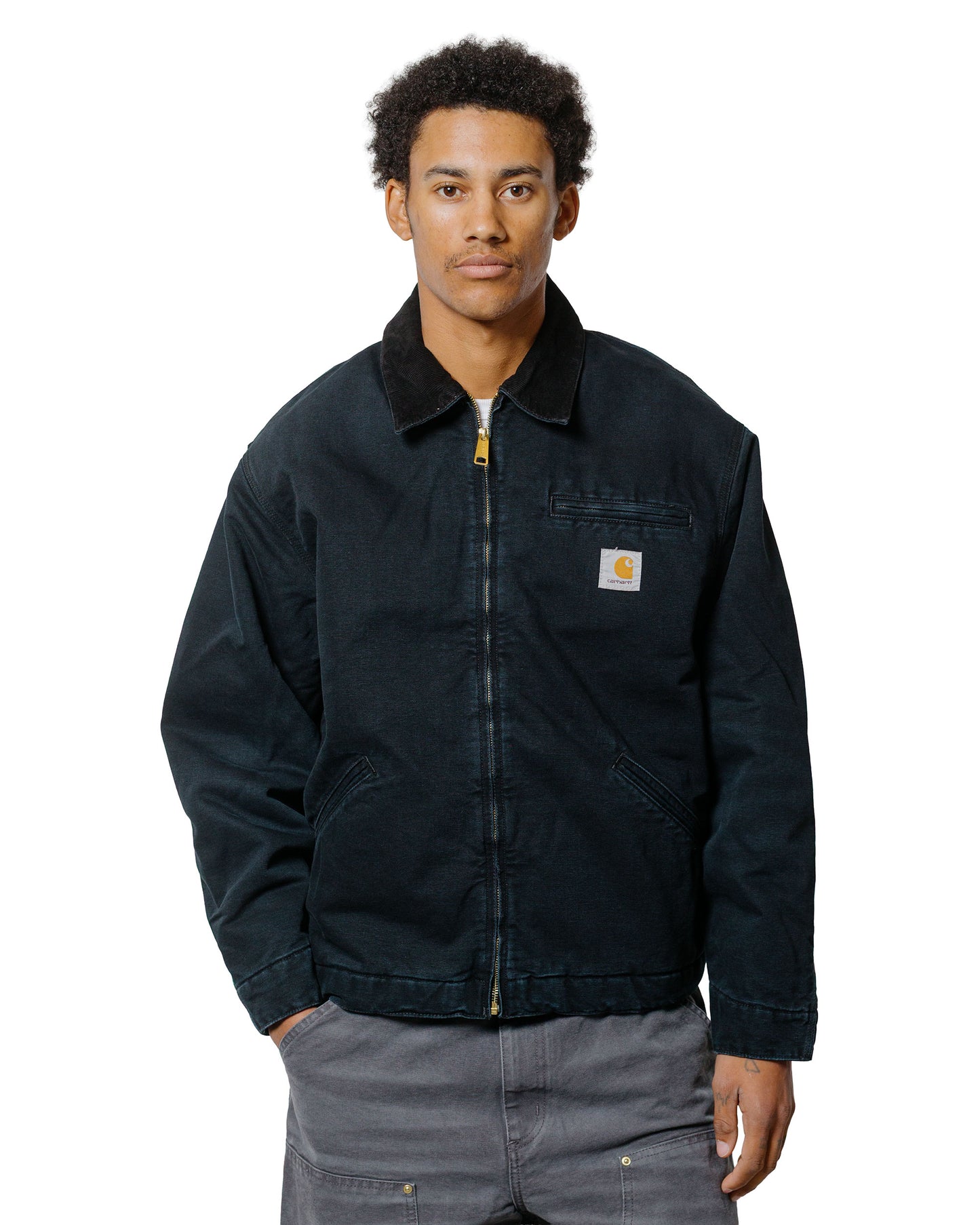 Carhartt W.I.P. OG Detroit Jacket Black/Black Stone Canvas
