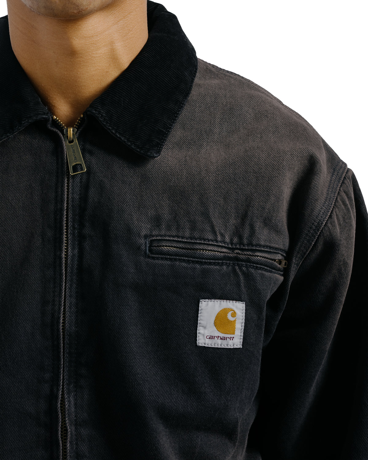 Carhartt W.I.P. OG Detroit Jacket Black/Black Tobacco Used Wash