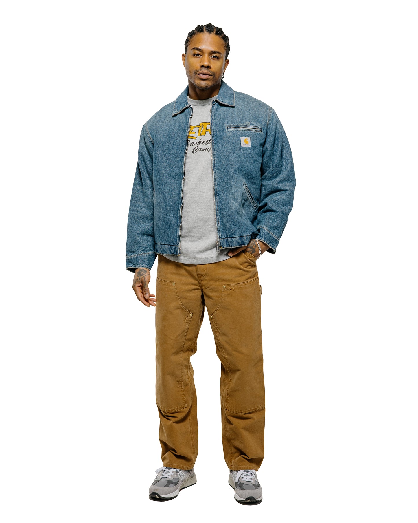 lost & found Carhartt Work In Progress Carhartt W.I.P. OG Detroit Jacket Blue Grind Wash